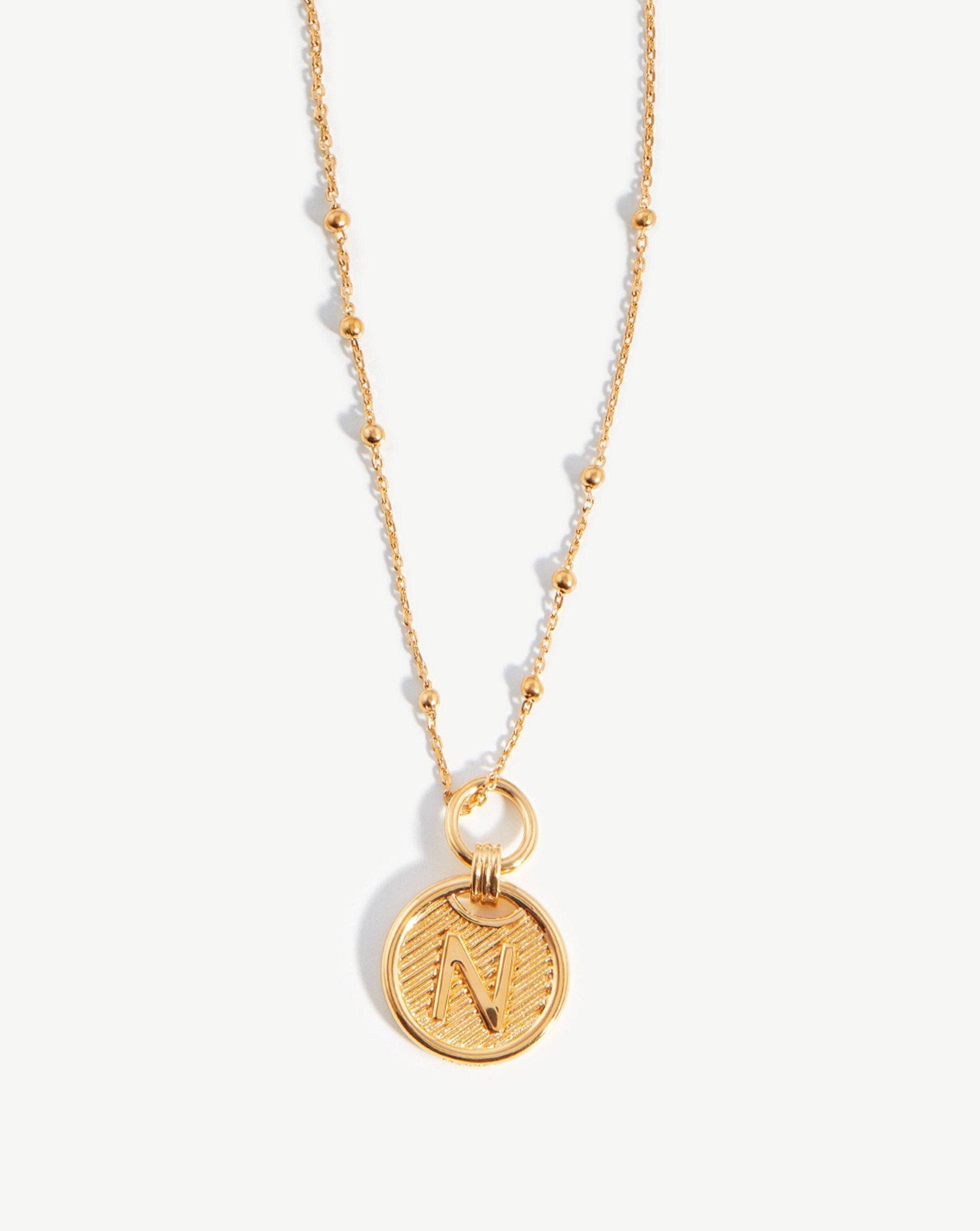 Initial Pendant Necklace - Initial N | 18ct Gold Plated Vermeil Necklaces Missoma 