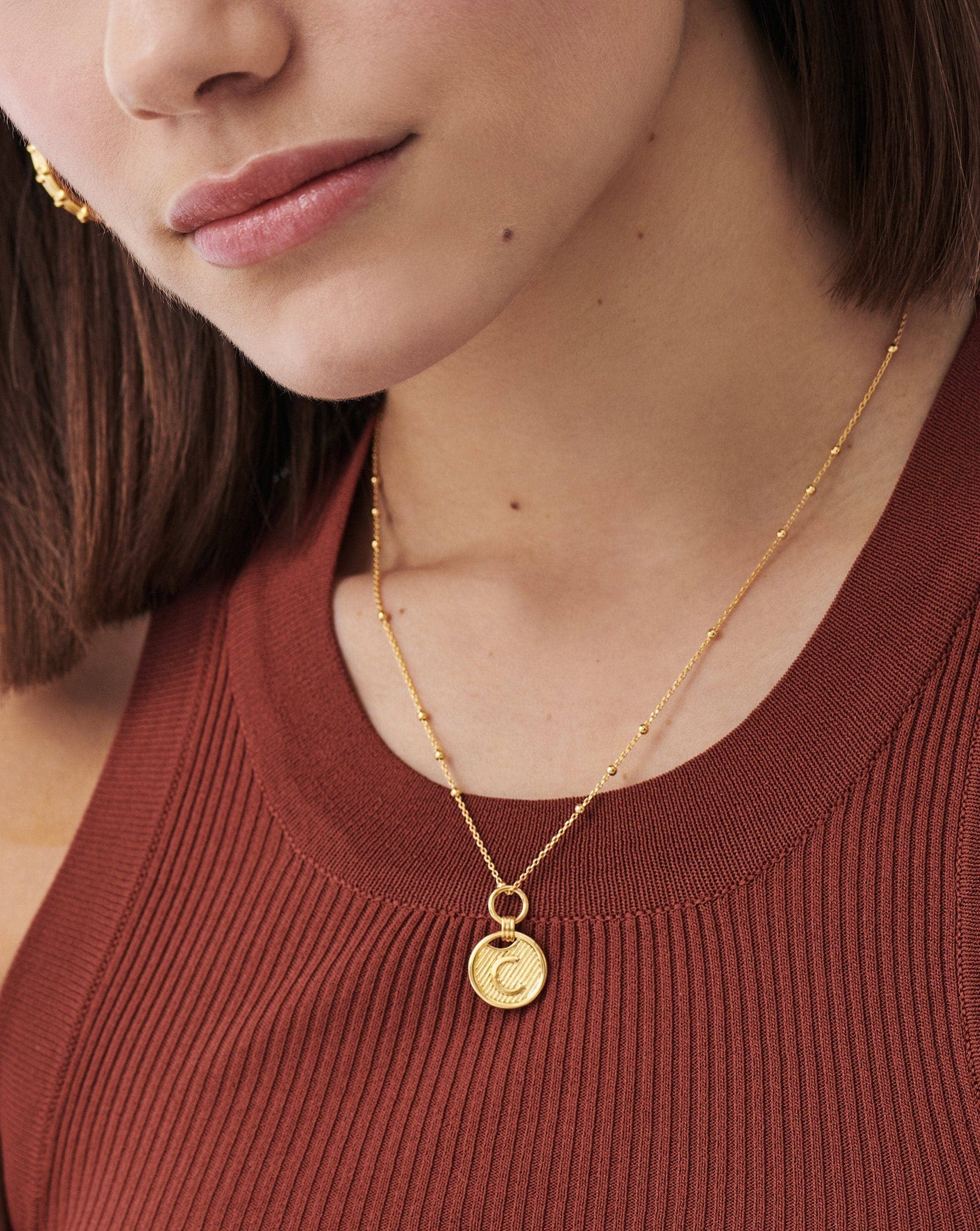 Initial Pendant Necklace - Initial U | 18ct Gold Plated Vermeil Necklaces Missoma 