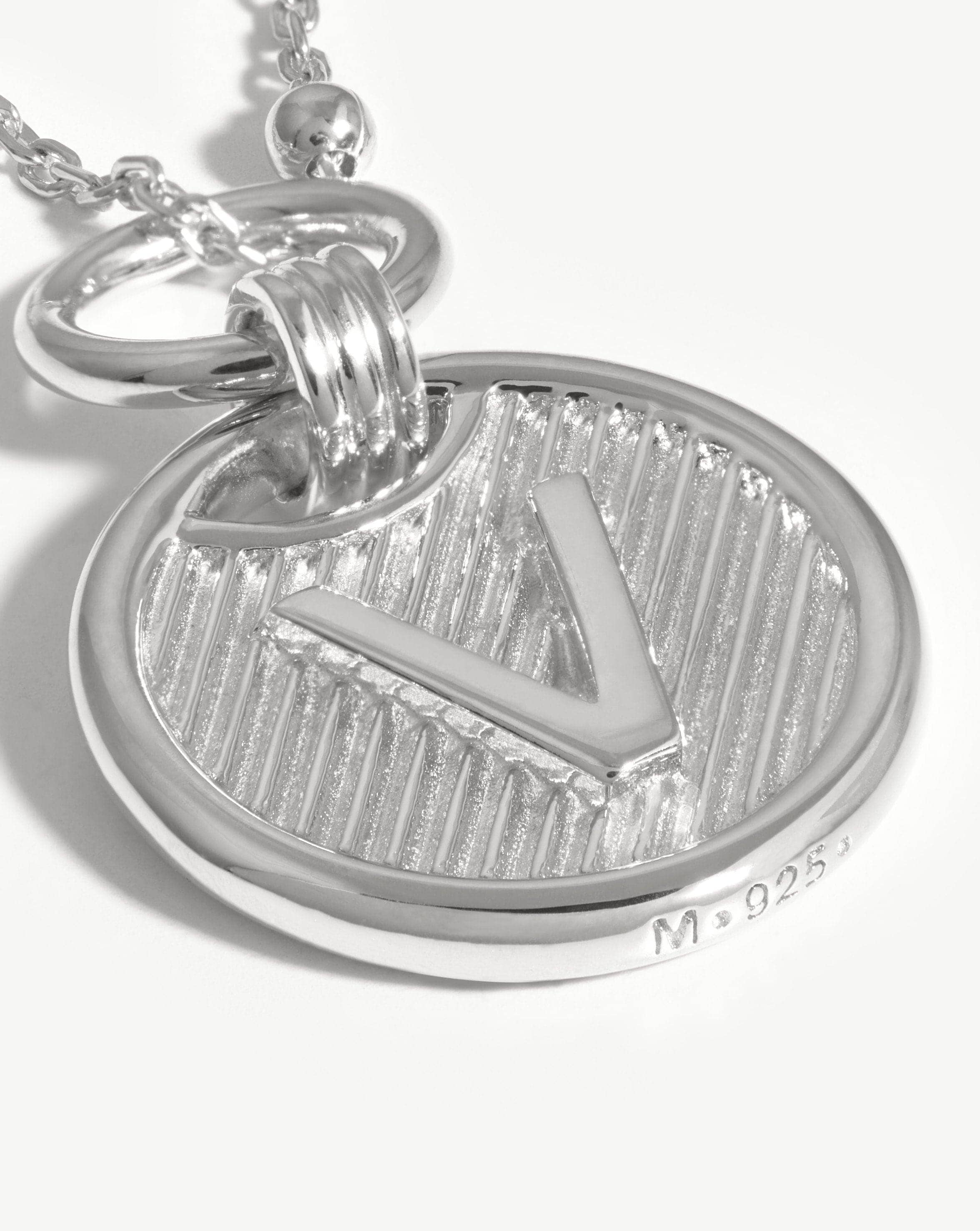Initial Pendant Necklace - Initial V | Sterling Silver Necklaces Missoma 