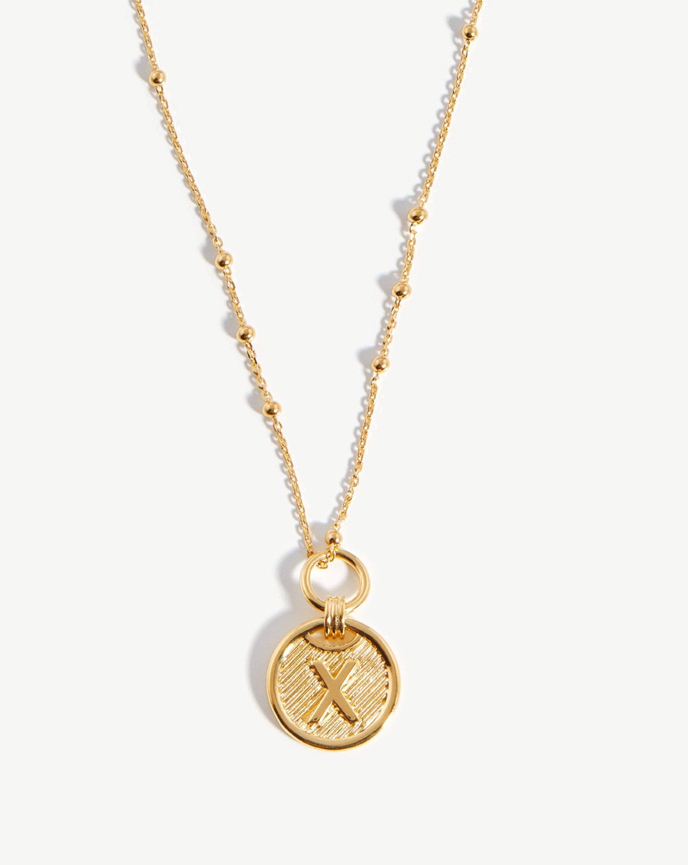 Initial Pendant Necklace - Initial X | 18ct Gold Plated Vermeil Necklaces Missoma 