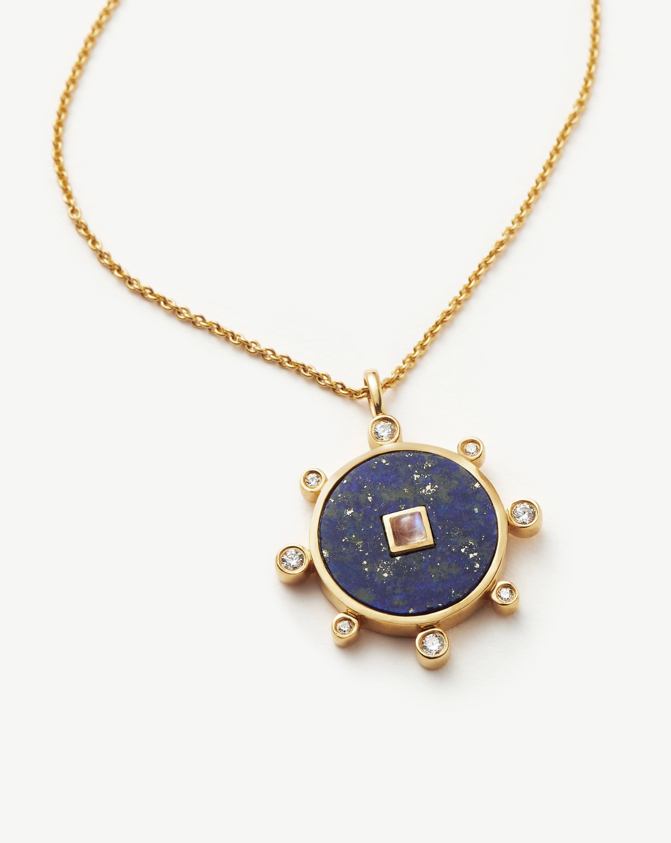 Lapis Amulet Pendant Necklace | 18ct Gold Plated Vermeil/Lapis Necklaces Missoma 