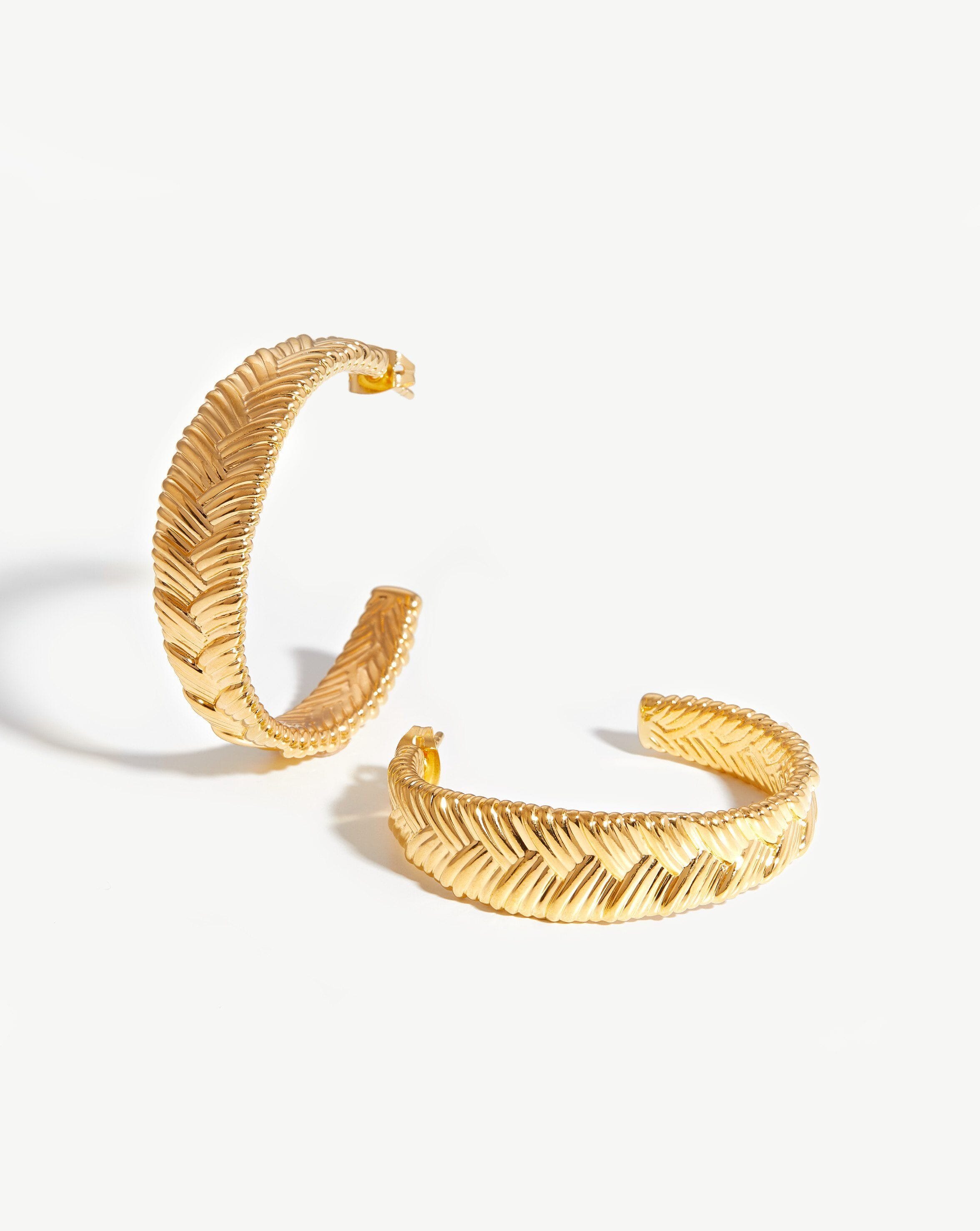 Large Braid Hoop Earrings Earrings Missoma 