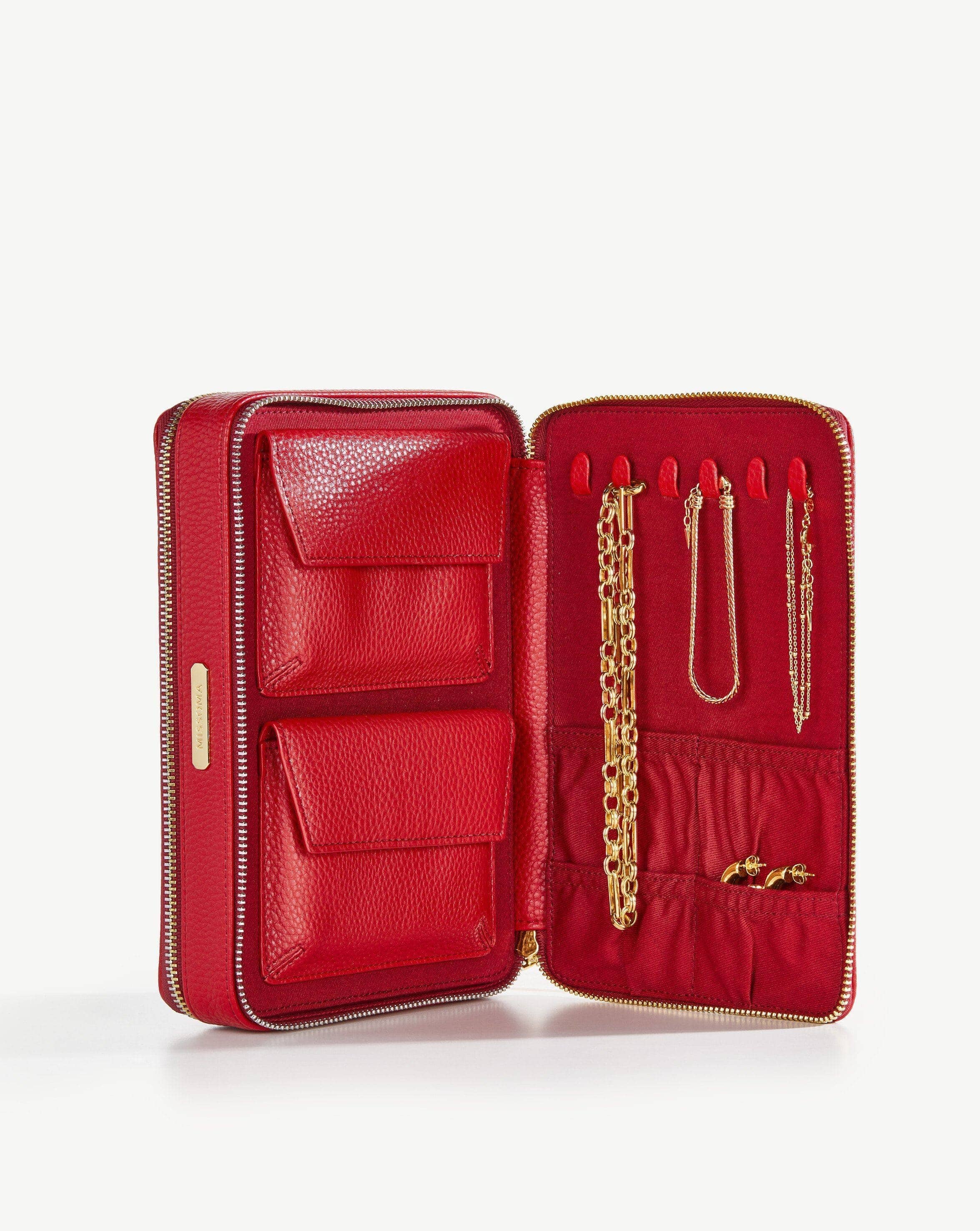 Large Jewellery Case | Berry Red Accessories Missoma 