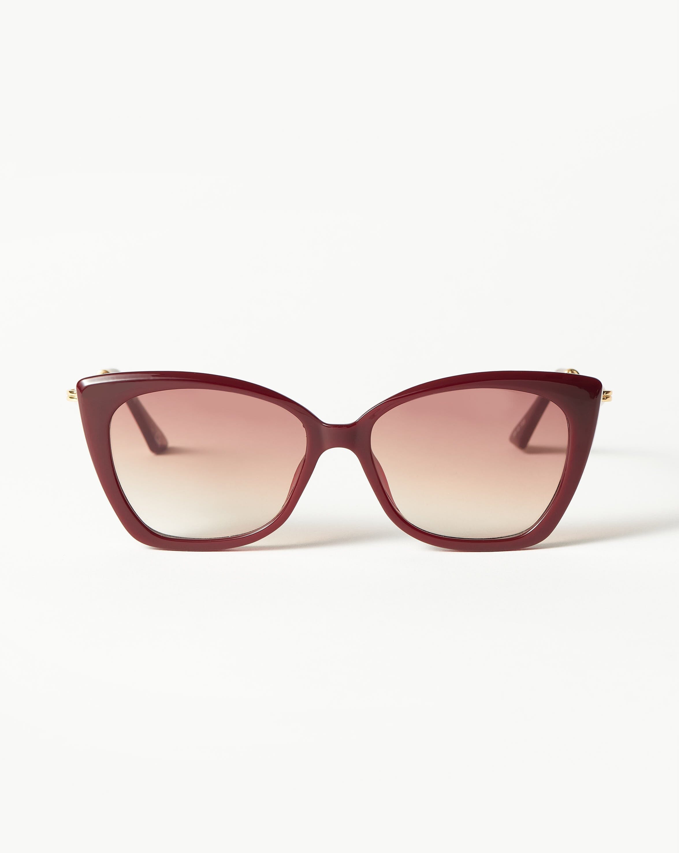Le Specs Lyra Sphere Cat-Eye Sunglasses | Burgundy/Pearl Accessories Missoma 