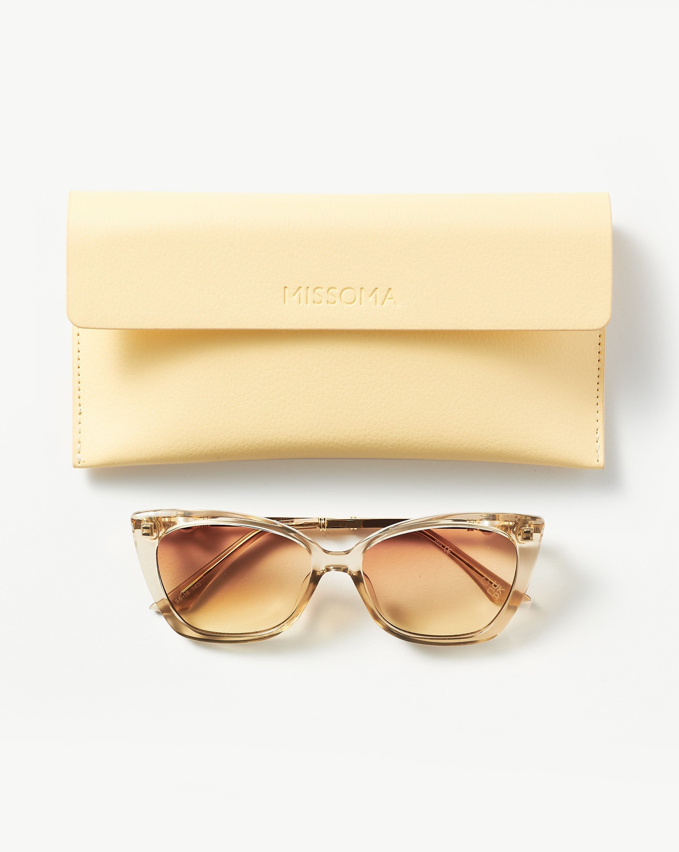 Le Specs Lyra Sphere Cat-Eye Sunglasses | Fawn/Pearl Accessories Missoma 