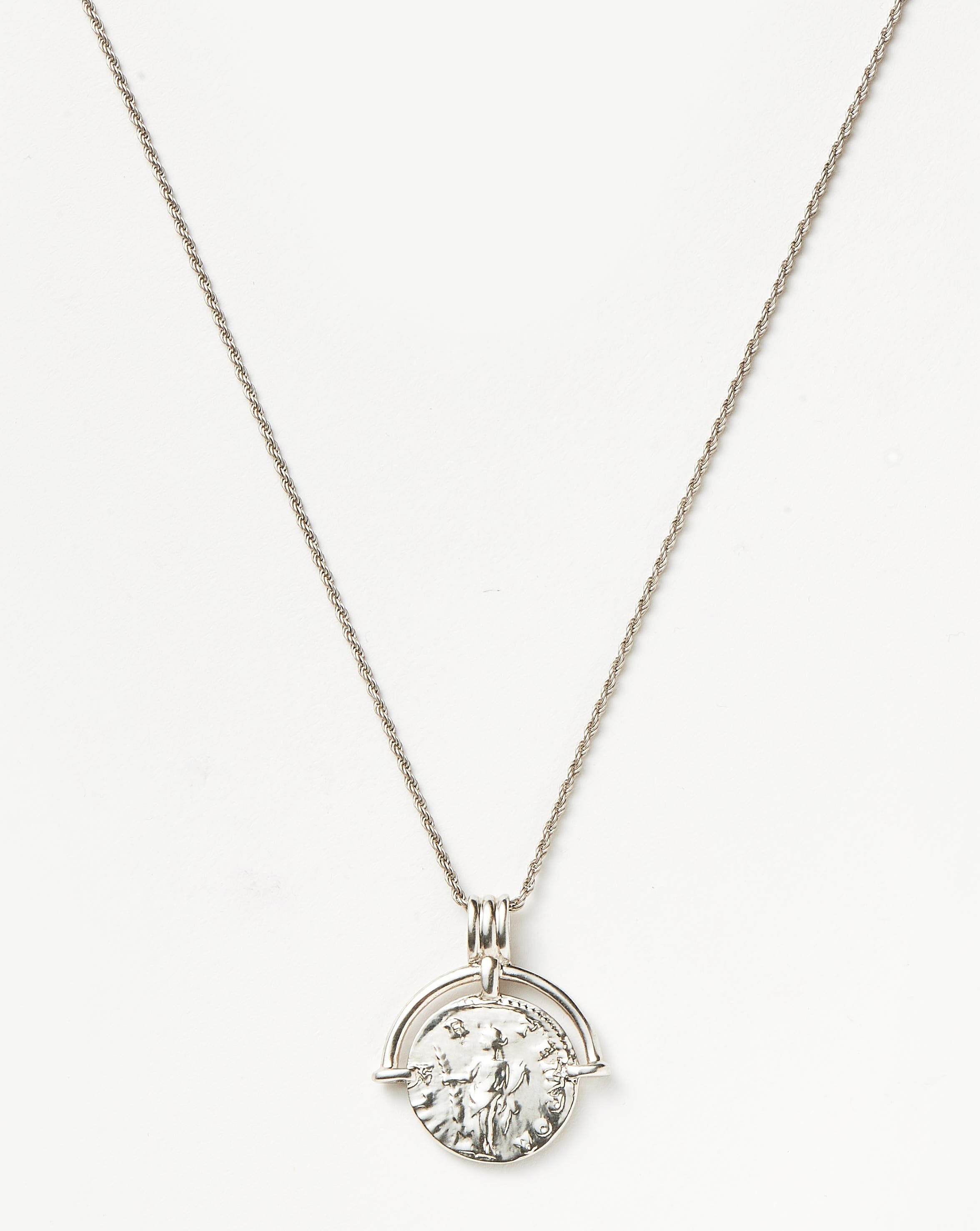 Lucy Williams Long Engravable Roman Arc Coin Necklace Necklaces Missoma 