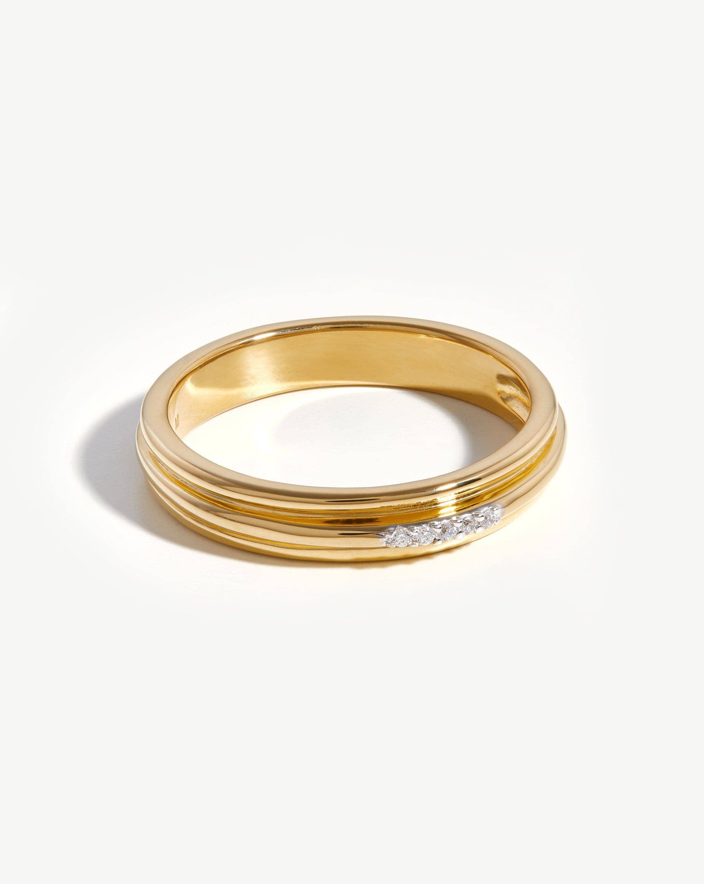 Lucy Williams Pave Ridge Ring | 18ct Gold Plated Vermeil/Cubic Zirconia Rings Missoma 
