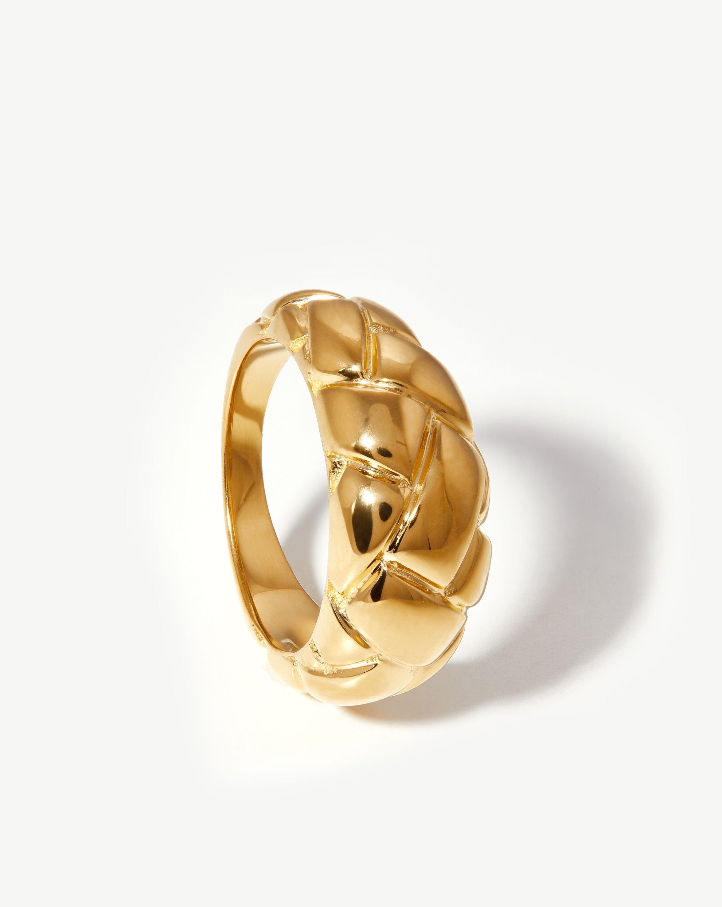 Lucy Williams Waffle Ring | 18ct Gold Plated Vermeil Rings Missoma 