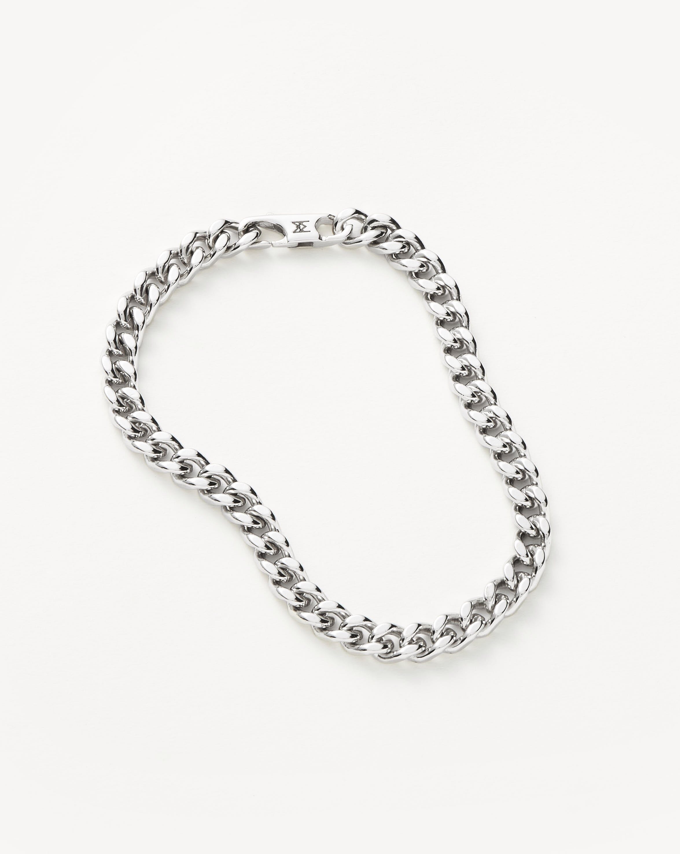 Men's Flat Curb Chain Bracelet | Silver Plated Bracelets Missoma 