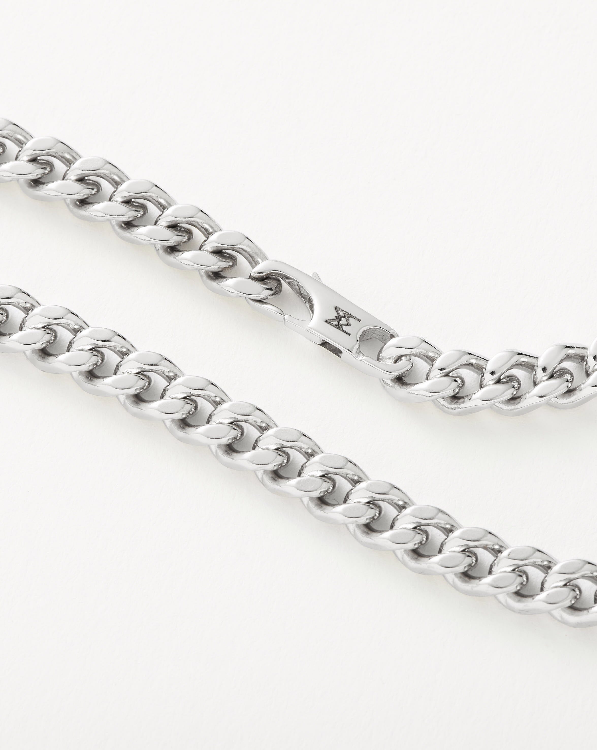 Men's Flat Curb Chain Necklace | Silver Plated Necklaces Missoma 