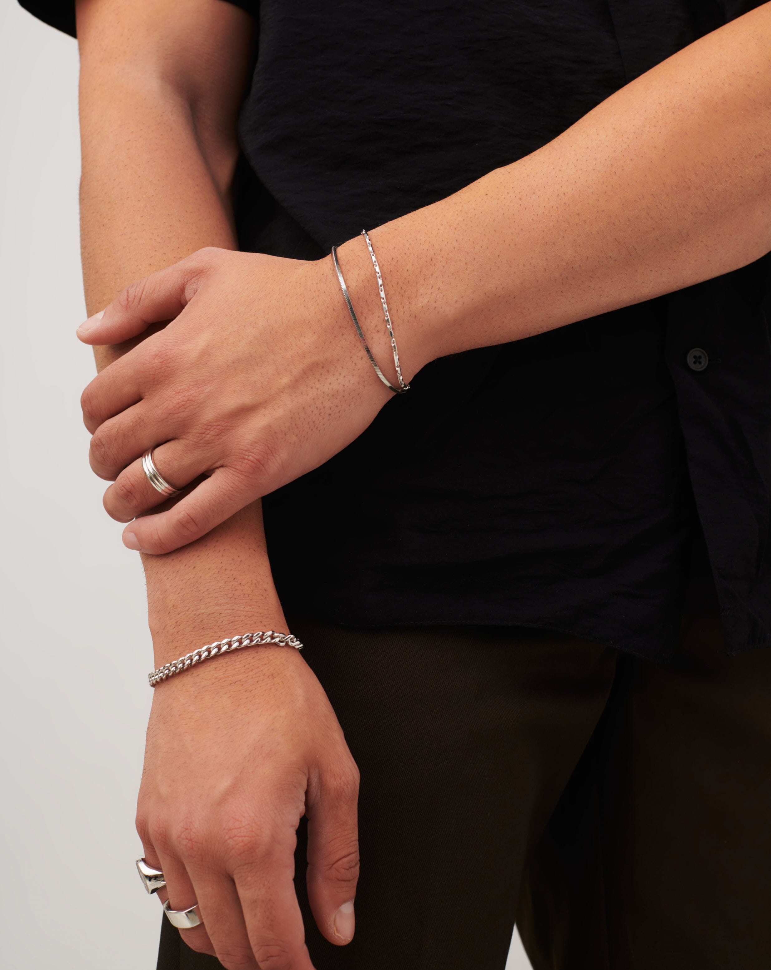 Men's Interlocking Link Chain Bracelet | Sterling Silver Bracelets Missoma 