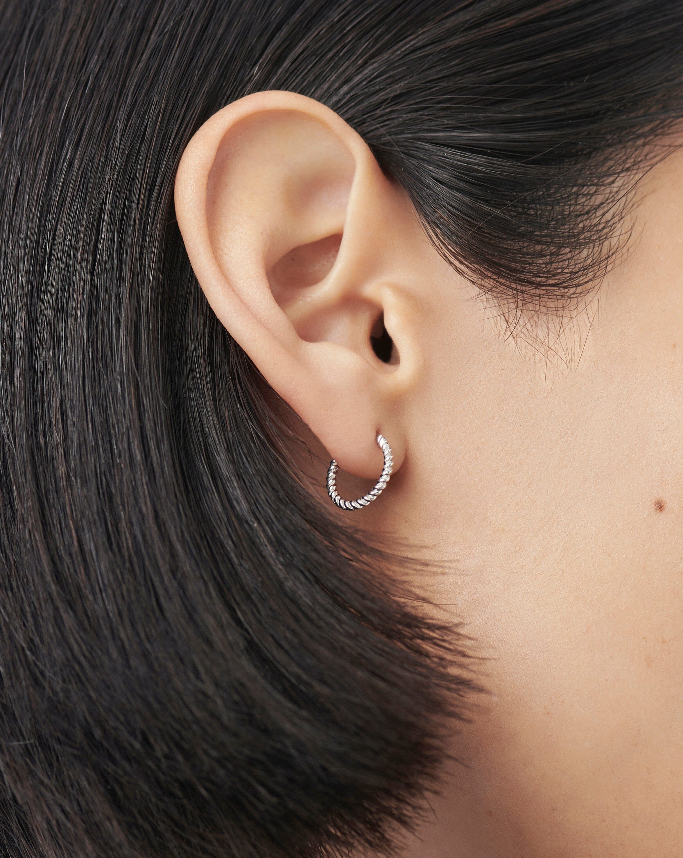 Mini Helical Hoop Earrings | Sterling Silver Earrings Missoma 