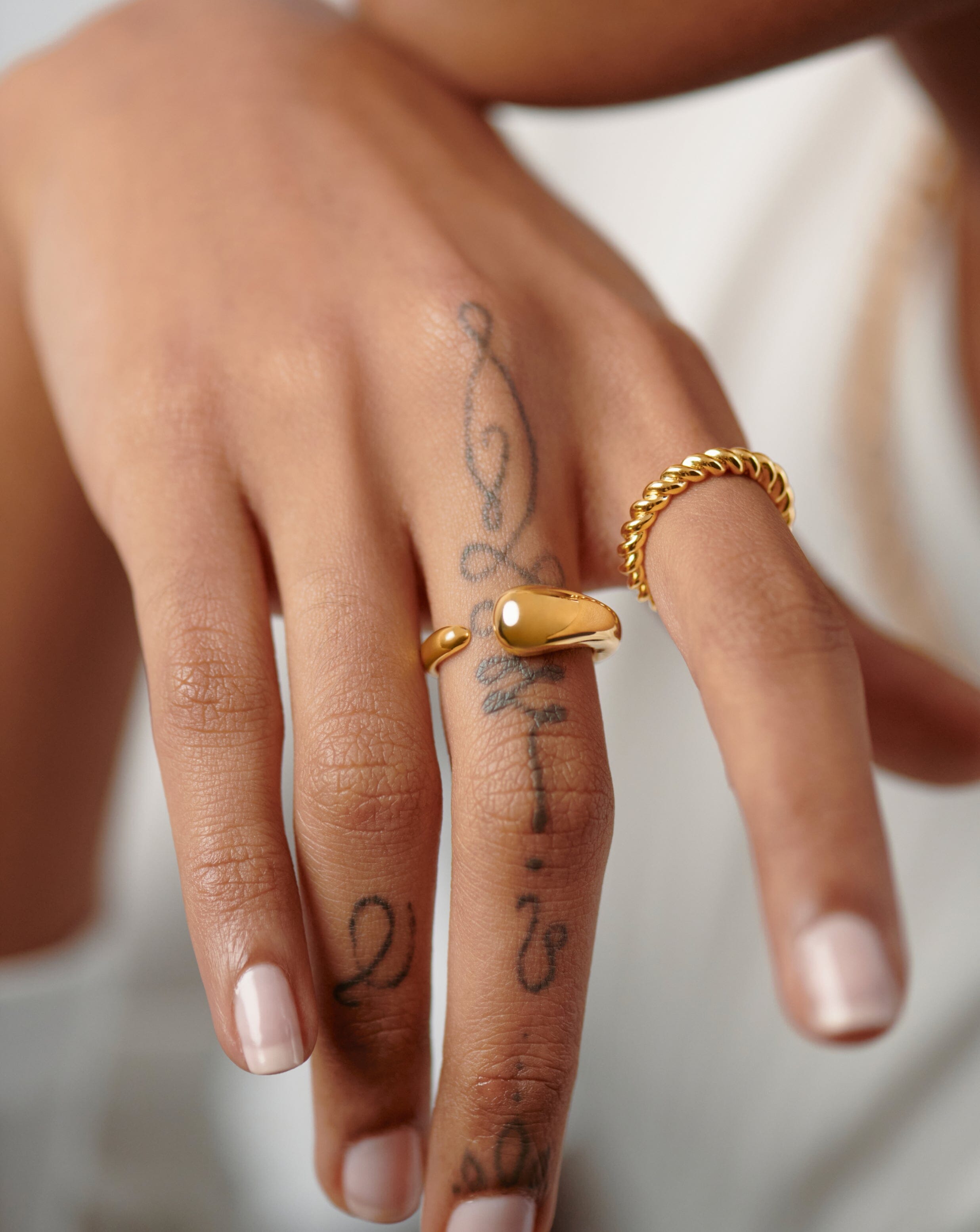 Molten Asymmetric Open Ring | 18ct Gold Plated Rings Missoma 