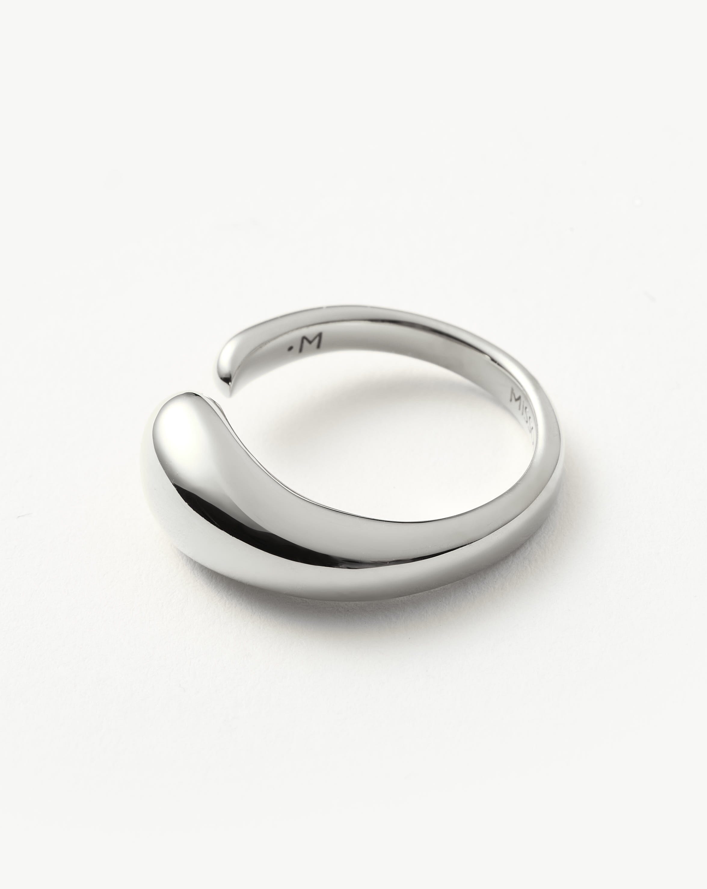 Molten Asymmetric Open Ring | Silver Plated Rings Missoma 