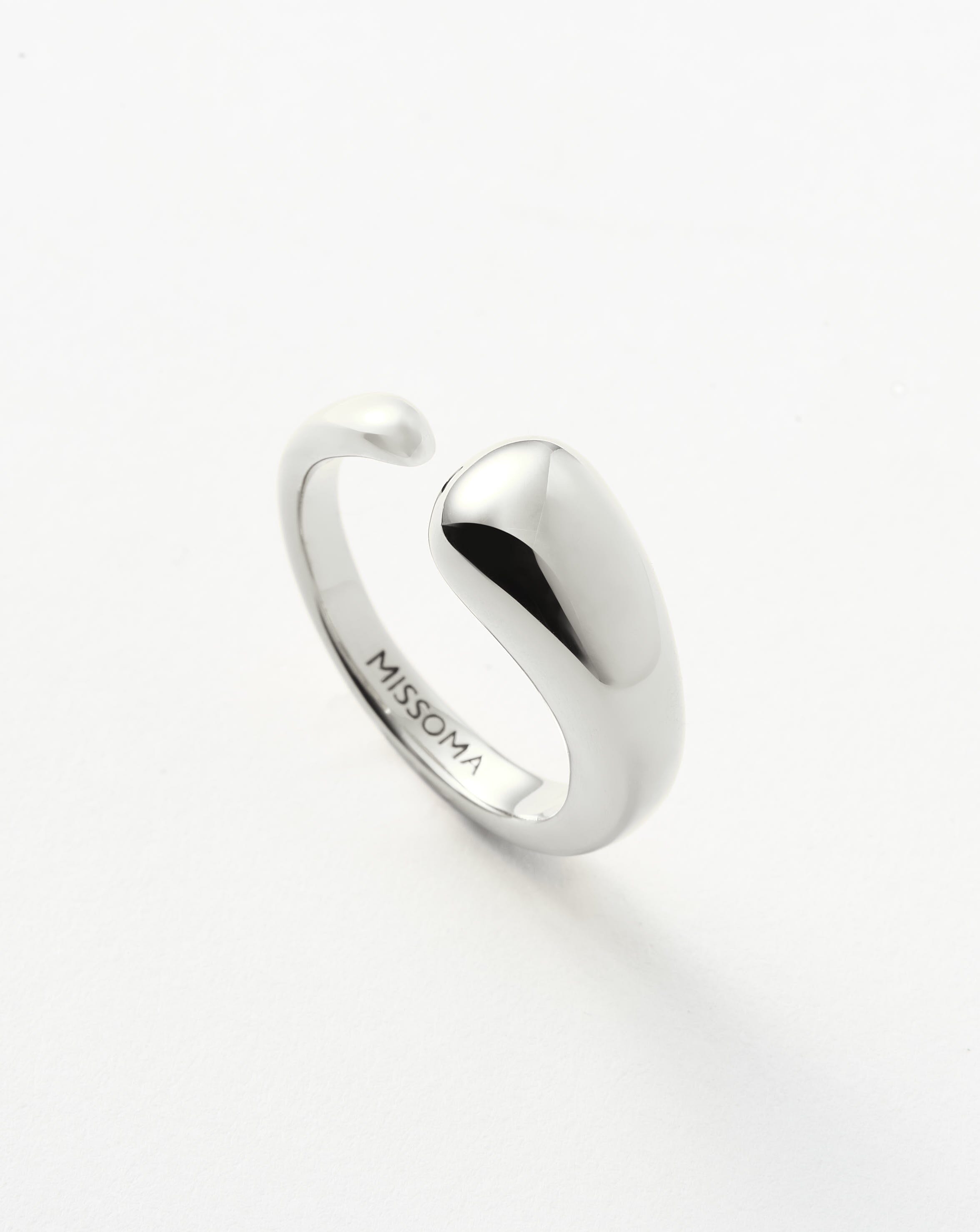 Molten Asymmetric Open Ring | Silver Plated Rings Missoma 