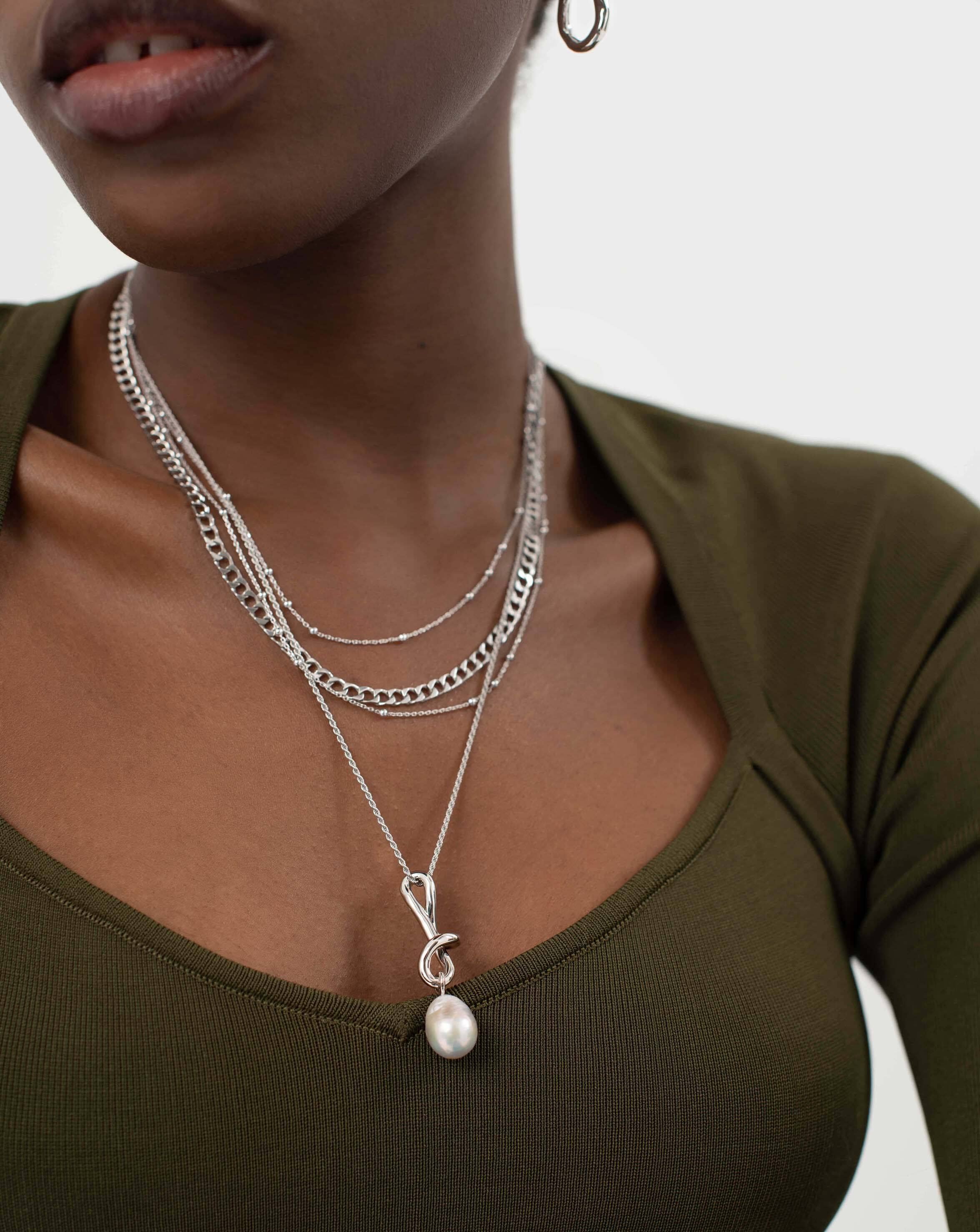 Molten Baroque Pearl Drop Pendant Necklace Necklaces Missoma 