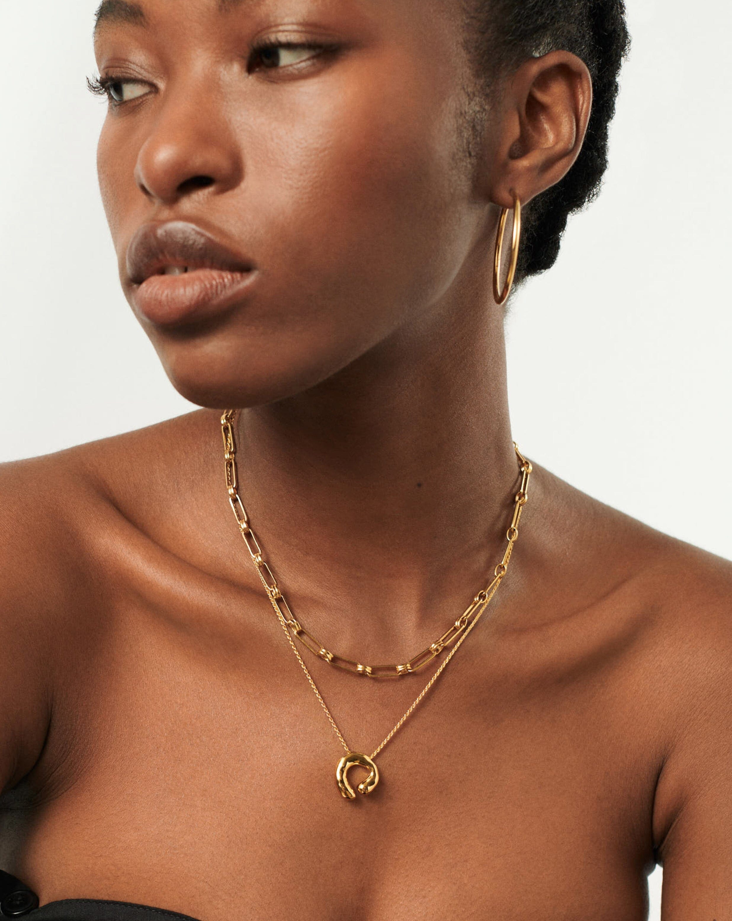 Molten Doughnut Pendant Necklace | 18ct Gold Plated Necklaces Missoma 