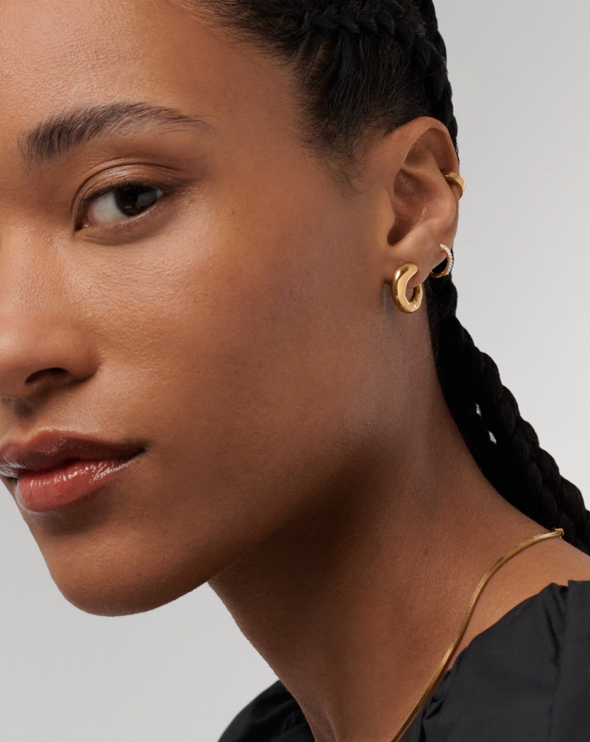 Molten Open Stud Earrings | 18ct Gold Plated Vermeil Earrings Missoma 