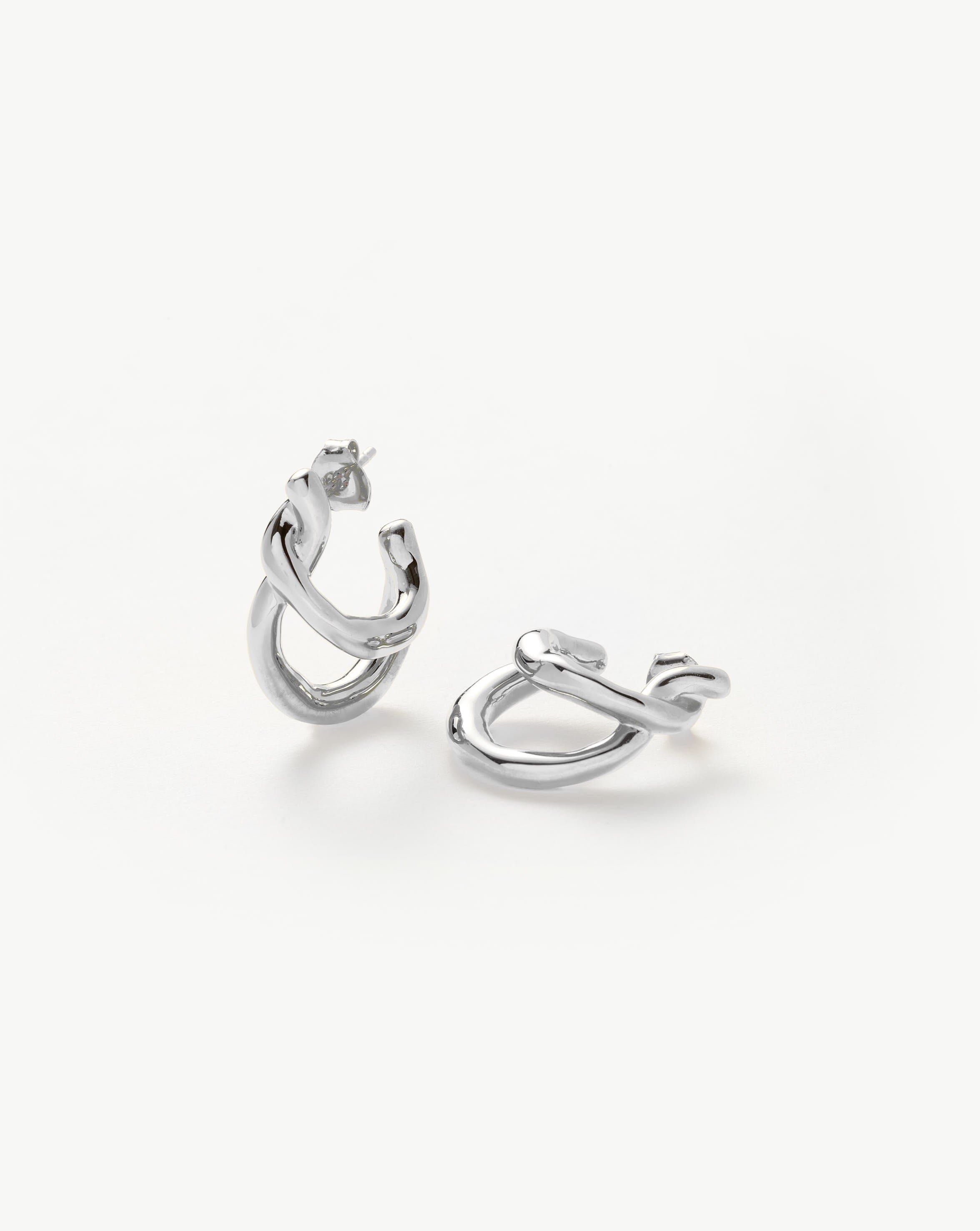 Molten Twisted Mini Double Hoop Earrings Earrings Missoma 