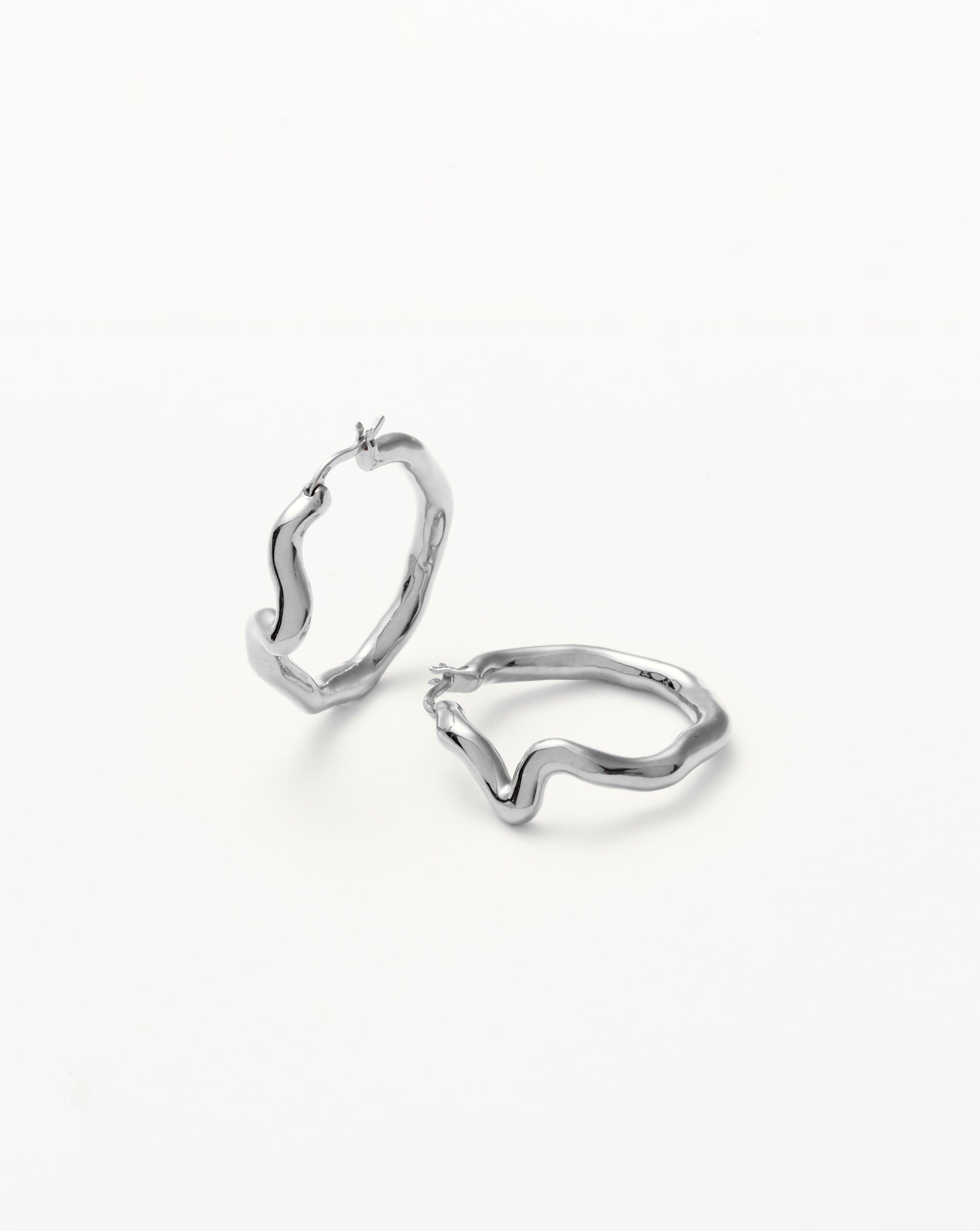 Molten Wave Hoop Earrings Earrings Missoma 