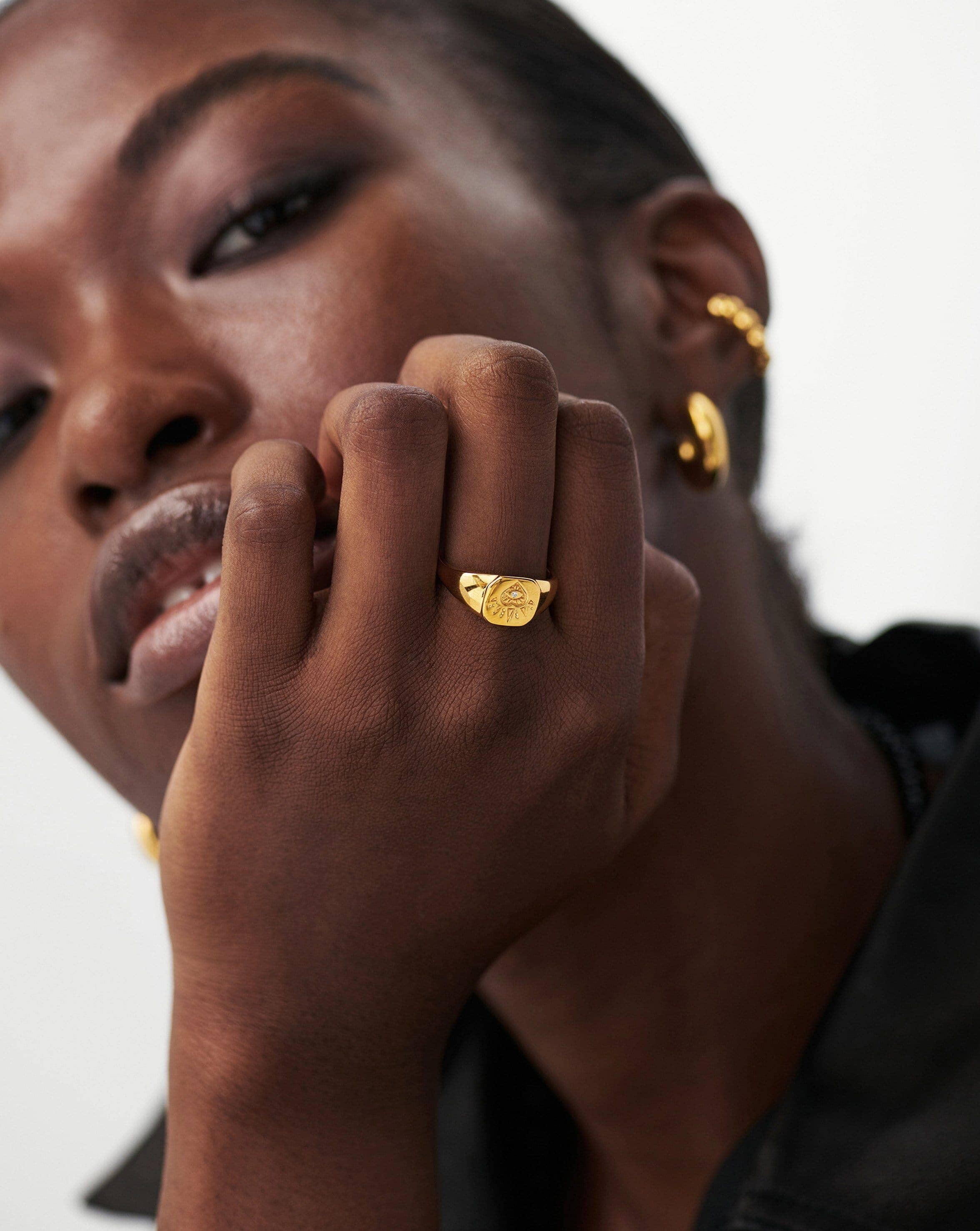 Open Heart Signet Ring | 18ct Gold Plated Vermeil Rings Missoma 