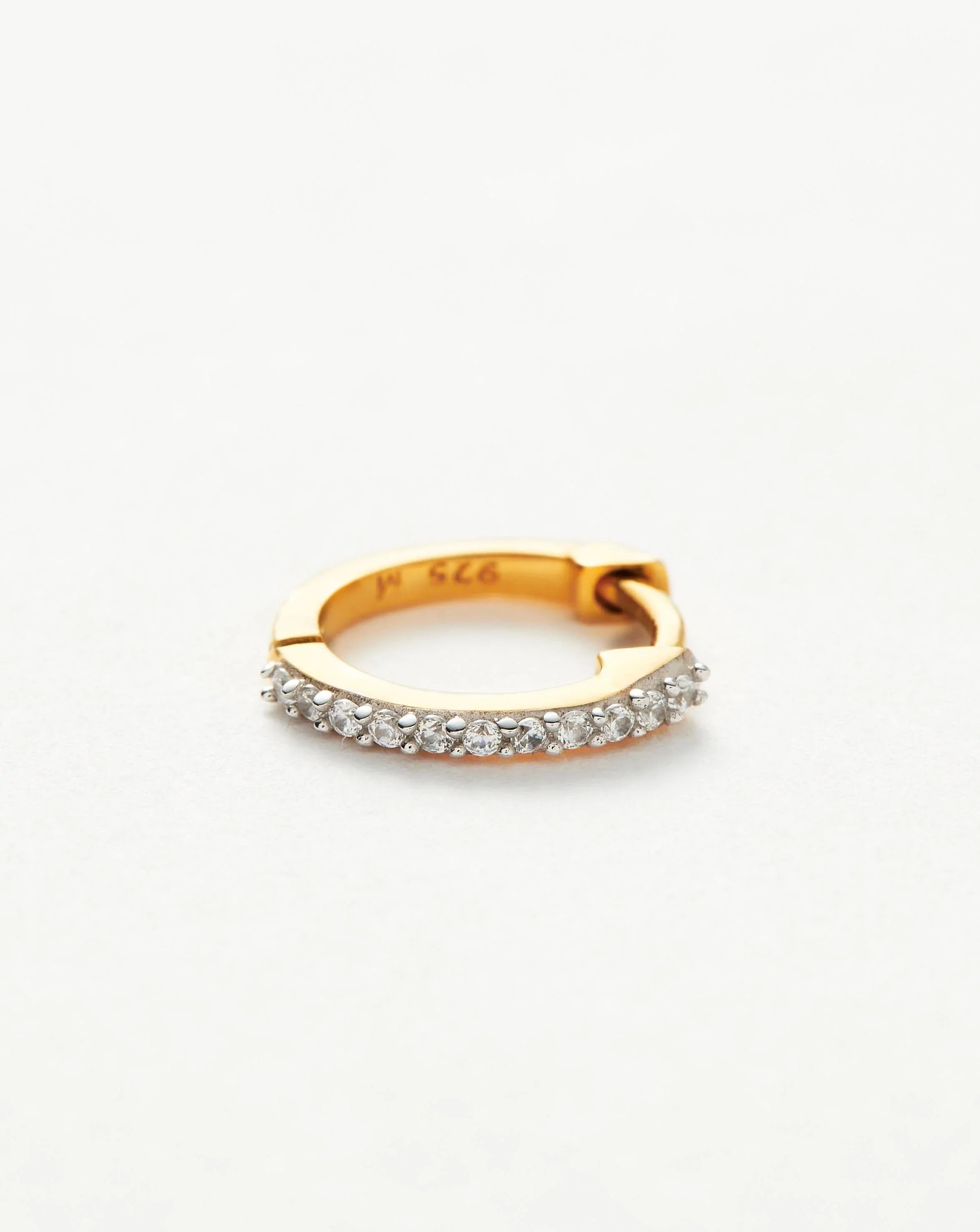 Pave Single Huggie | 18ct Gold Plated Vermeil/Cubic Zirconia Earrings Missoma 