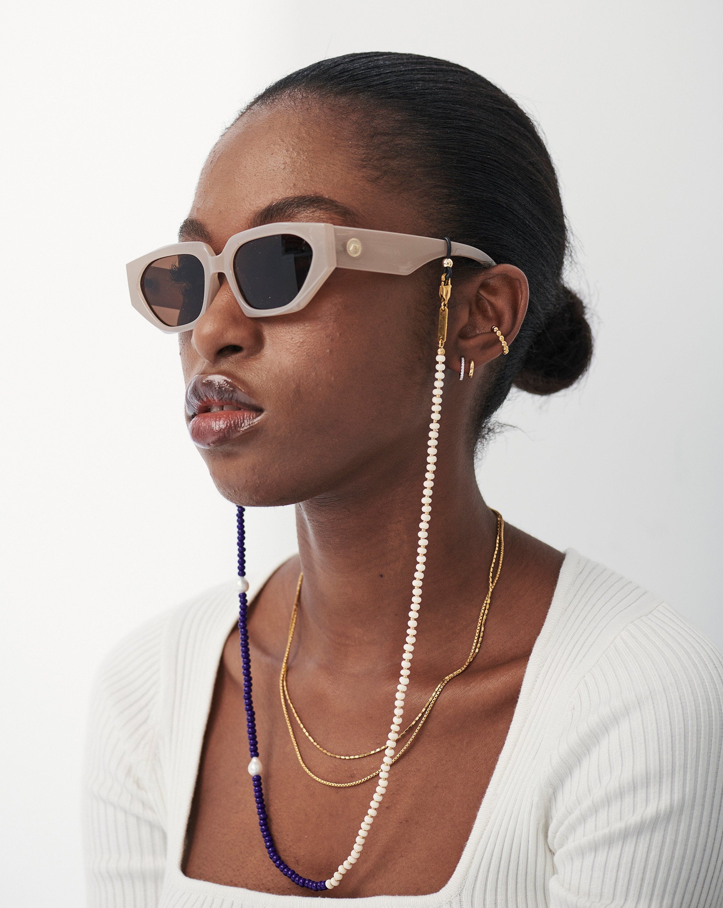 Pearl & Beaded Eyewear Chain | 18ct Gold Plated/Multi Beaded Eyewear Chain Missoma 