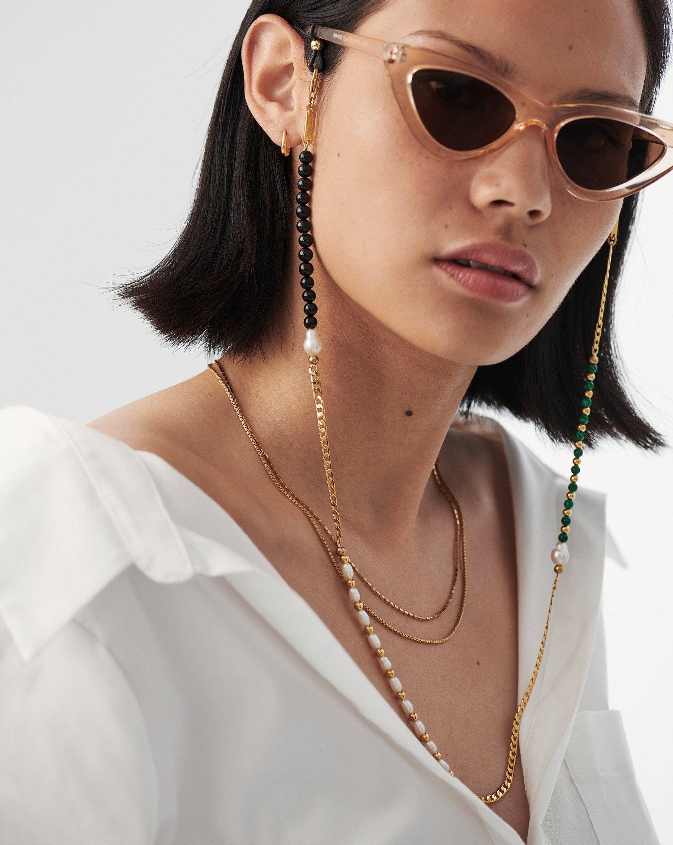 Pearl & Gemstone Curb Eyewear Chain Eyewear Chain Missoma 