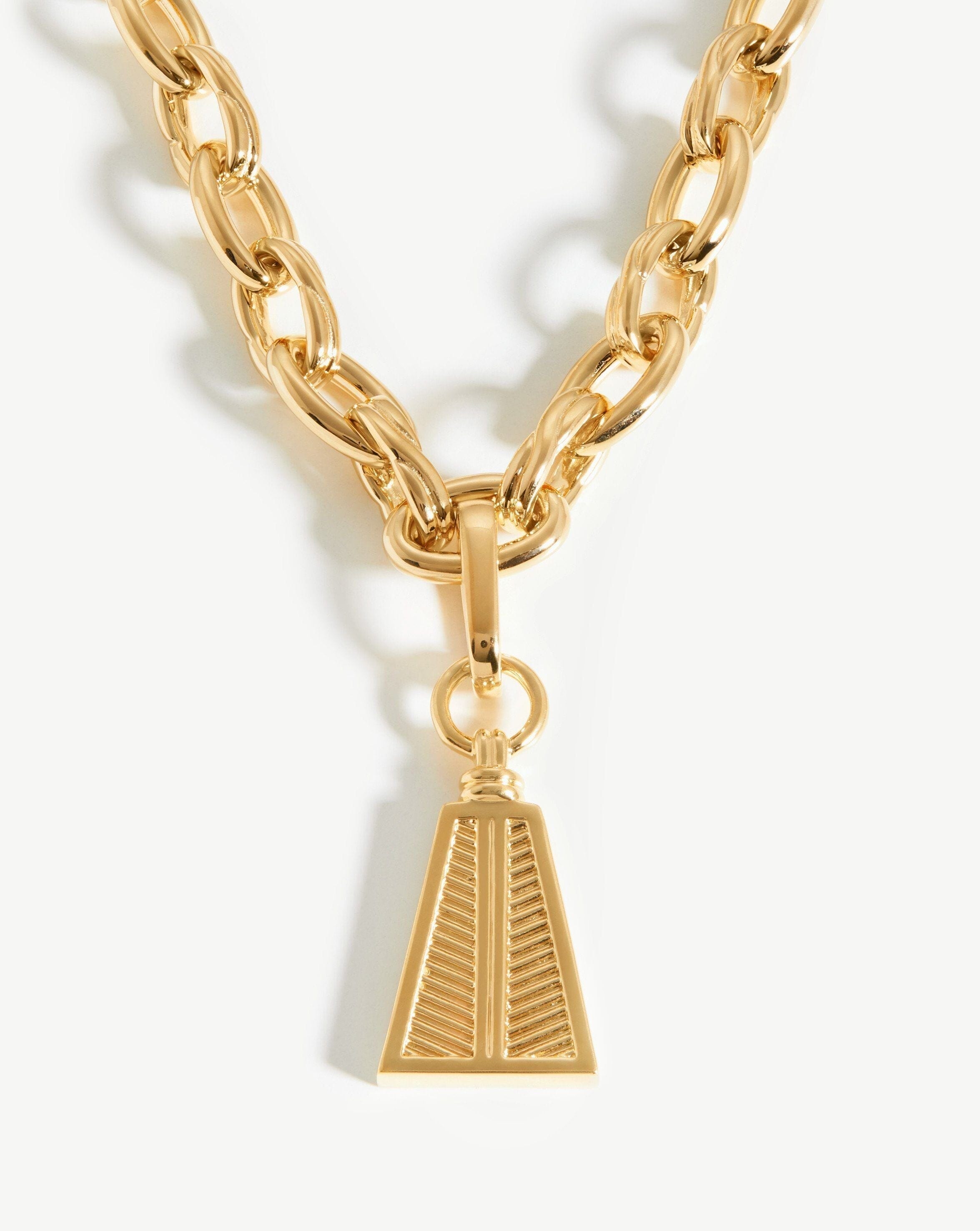 Ridge Pyramid Chain Lariat Necklace Necklaces Missoma 