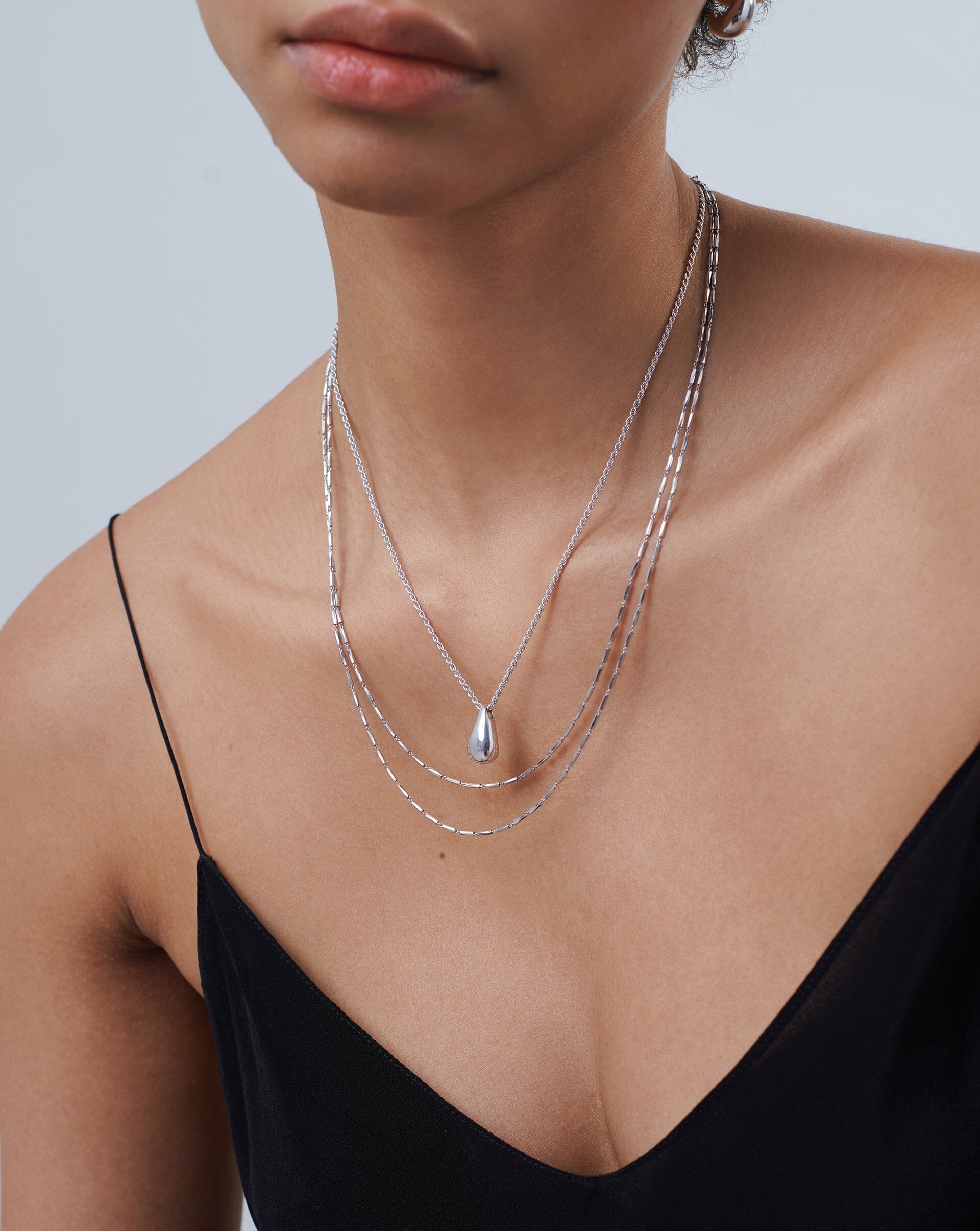 Savi Droplet & Double Chain Necklace Set Layering Sets Missoma 