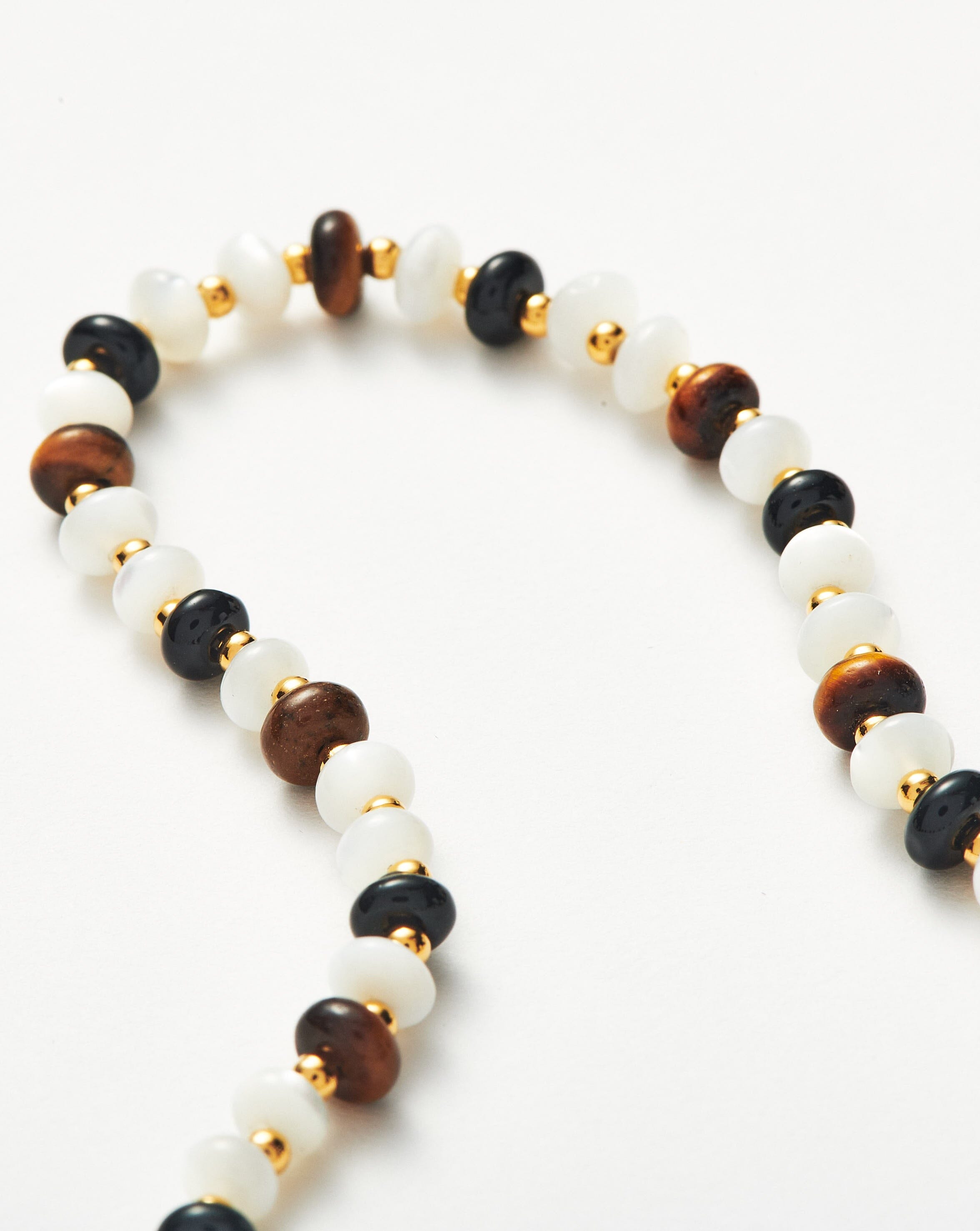 Savi Pearl & Gemstone Beaded Necklace | 18ct Gold Plated/Multi Necklaces Missoma 