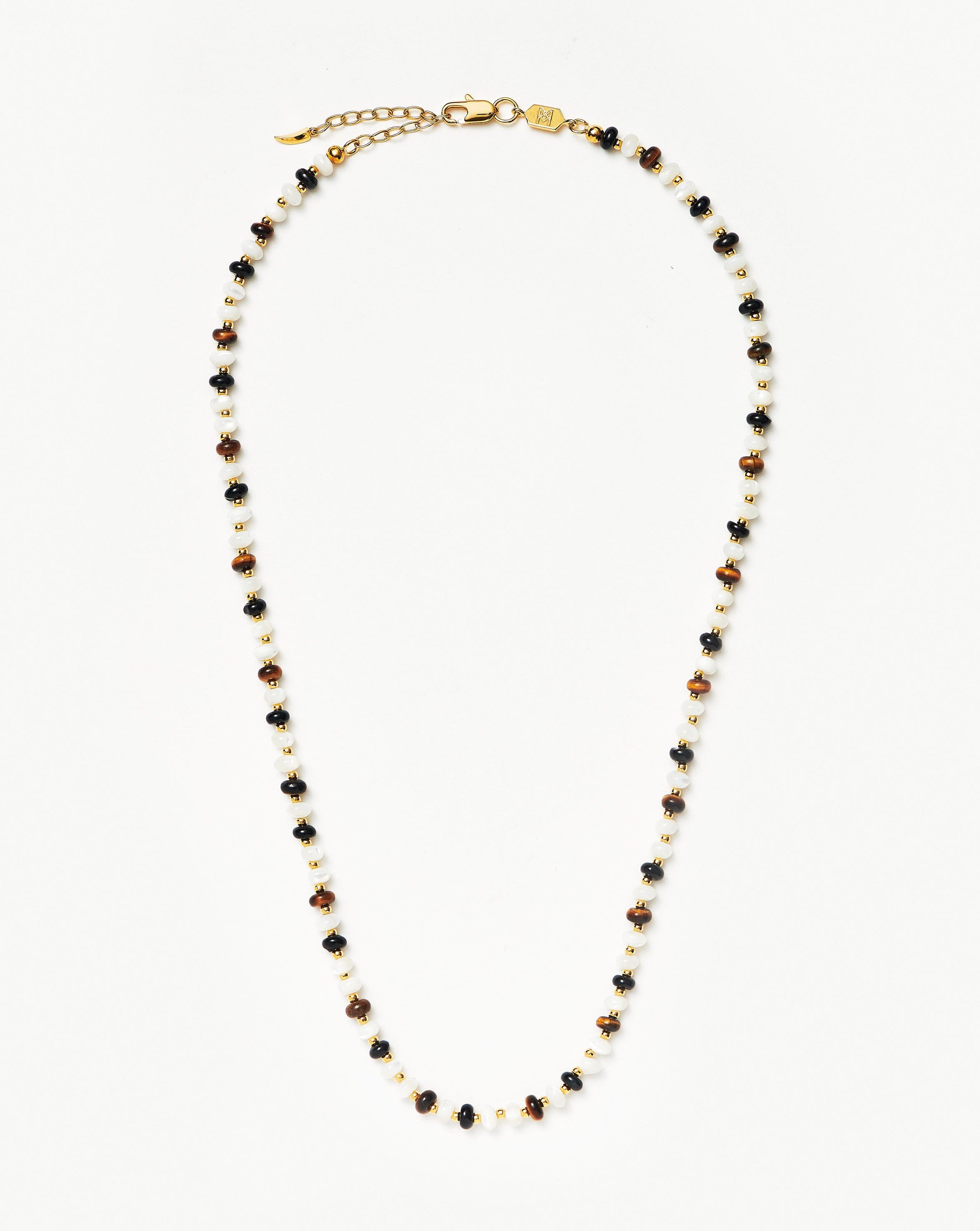 Savi Pearl & Gemstone Beaded Necklace | 18ct Gold Plated/Multi Necklaces Missoma 