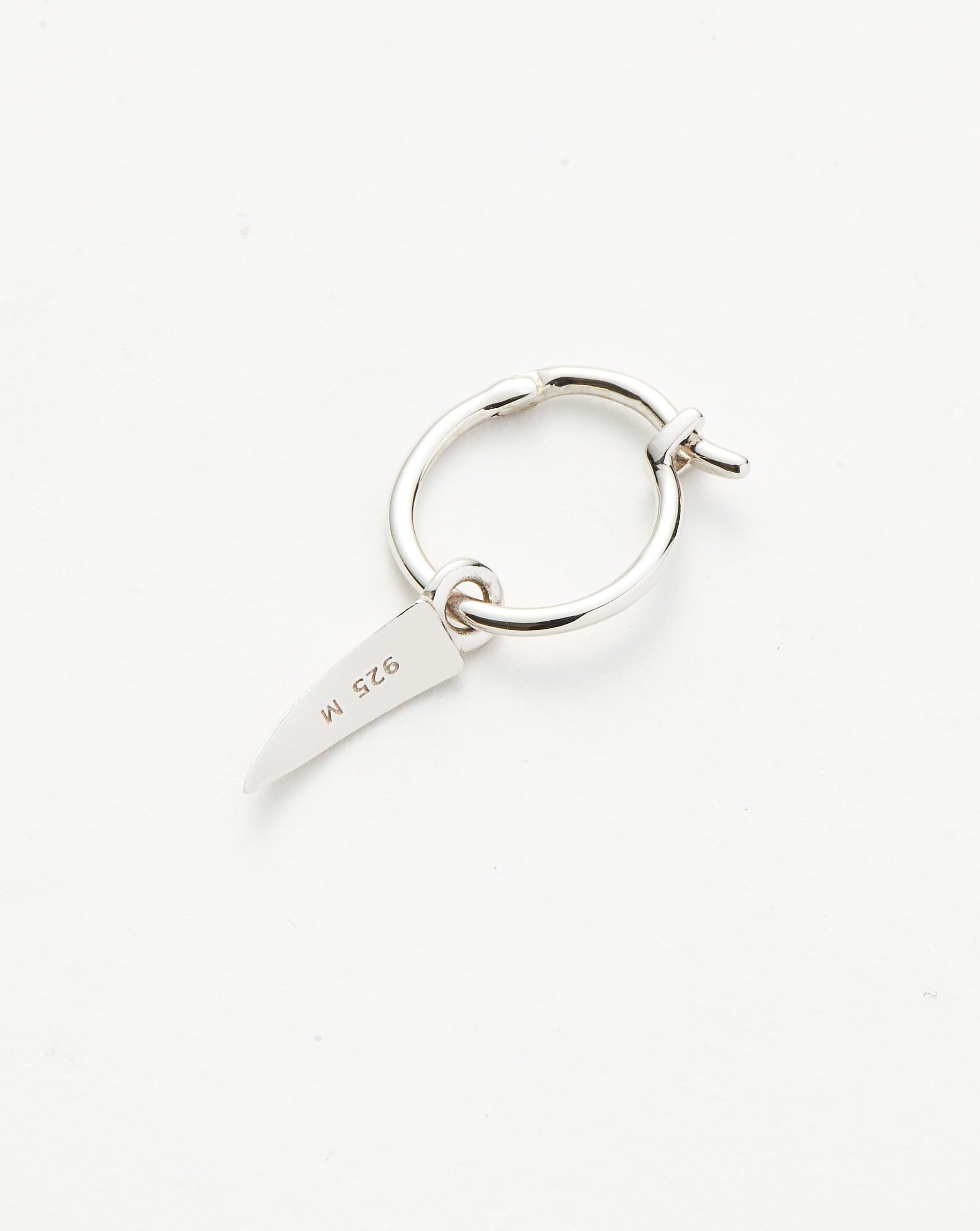 Single Silver Mini Claw Charm Hoop | Sterling Silver Earrings Missoma 