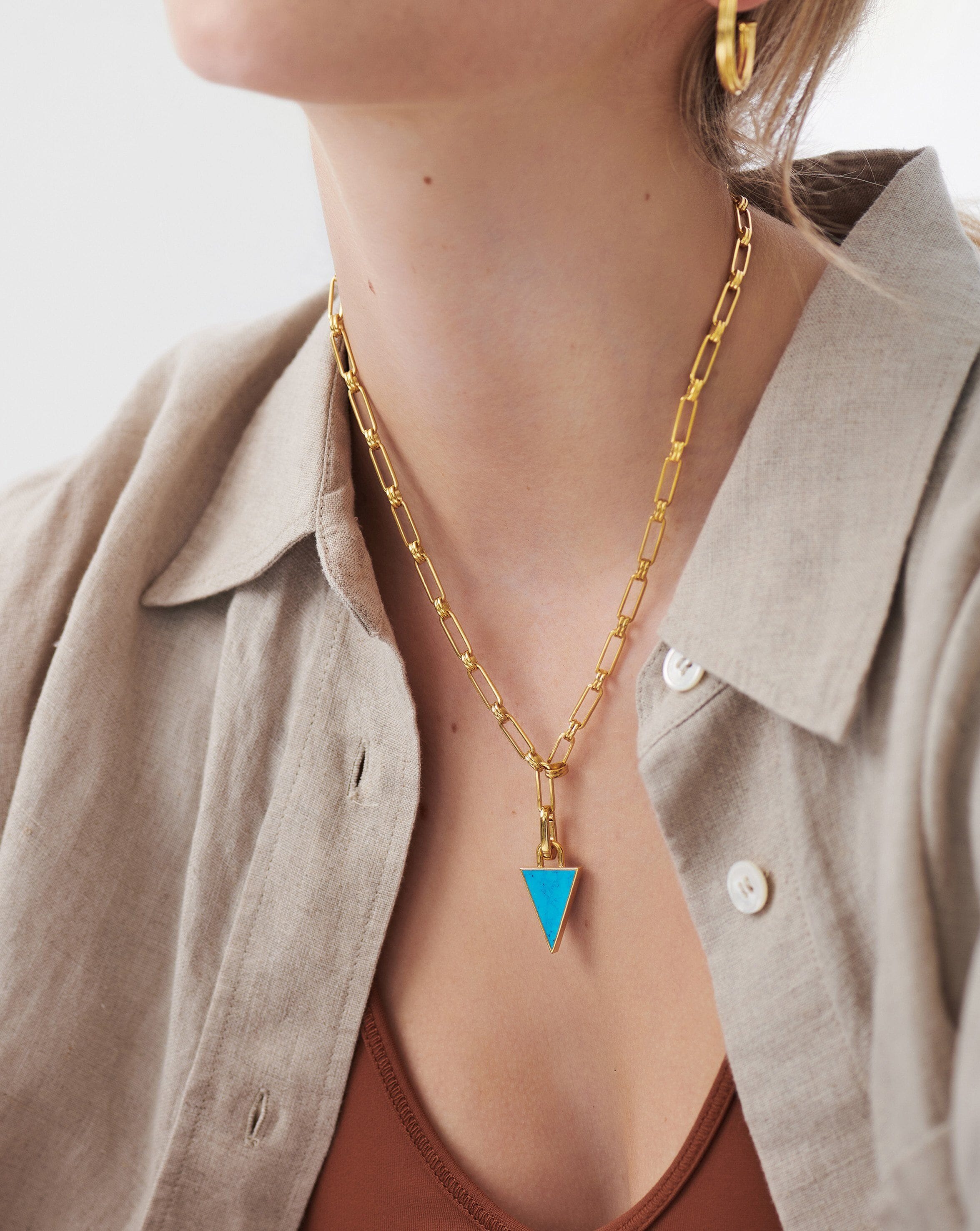 Triangle Clip-on Pendant Necklaces Missoma 