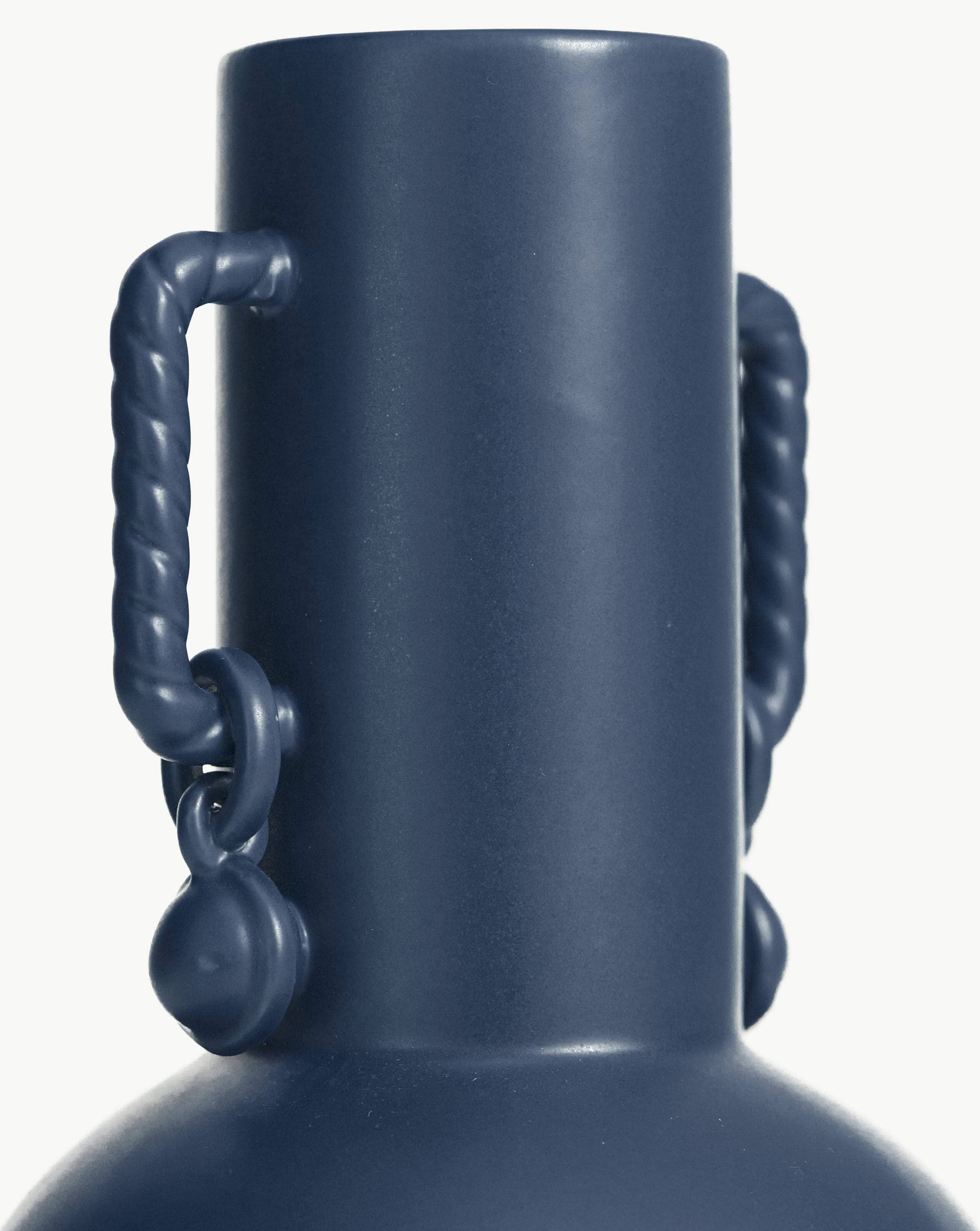 Twisted Sphere Ceramic Vase | Ceramic/Deep Blue Homeware Missoma 