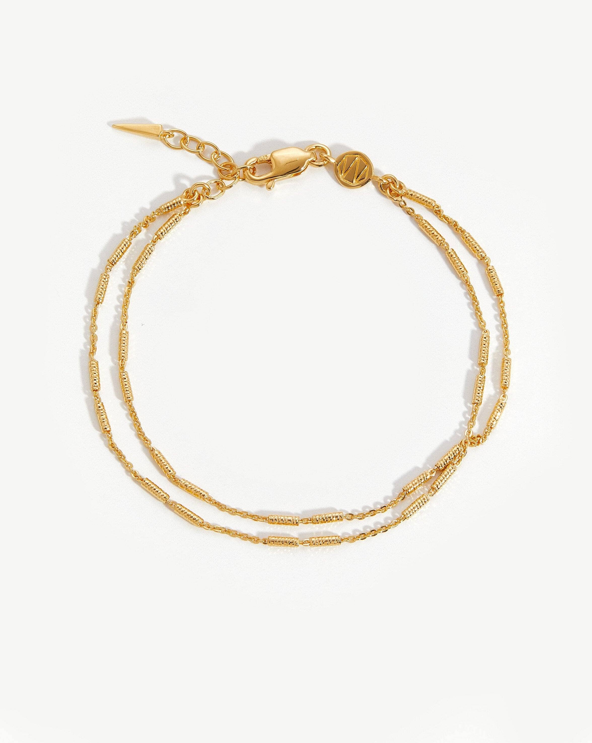 Vervelle Double Chain Bracelet | 18ct Gold Plated Vermeil Bracelets Missoma 