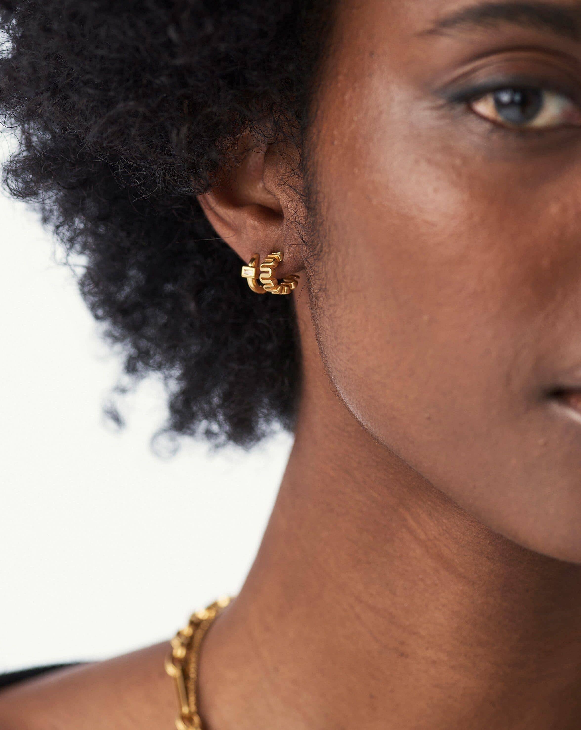Wavy Huggies | 18ct Gold Plated Vermeil Earrings Missoma 