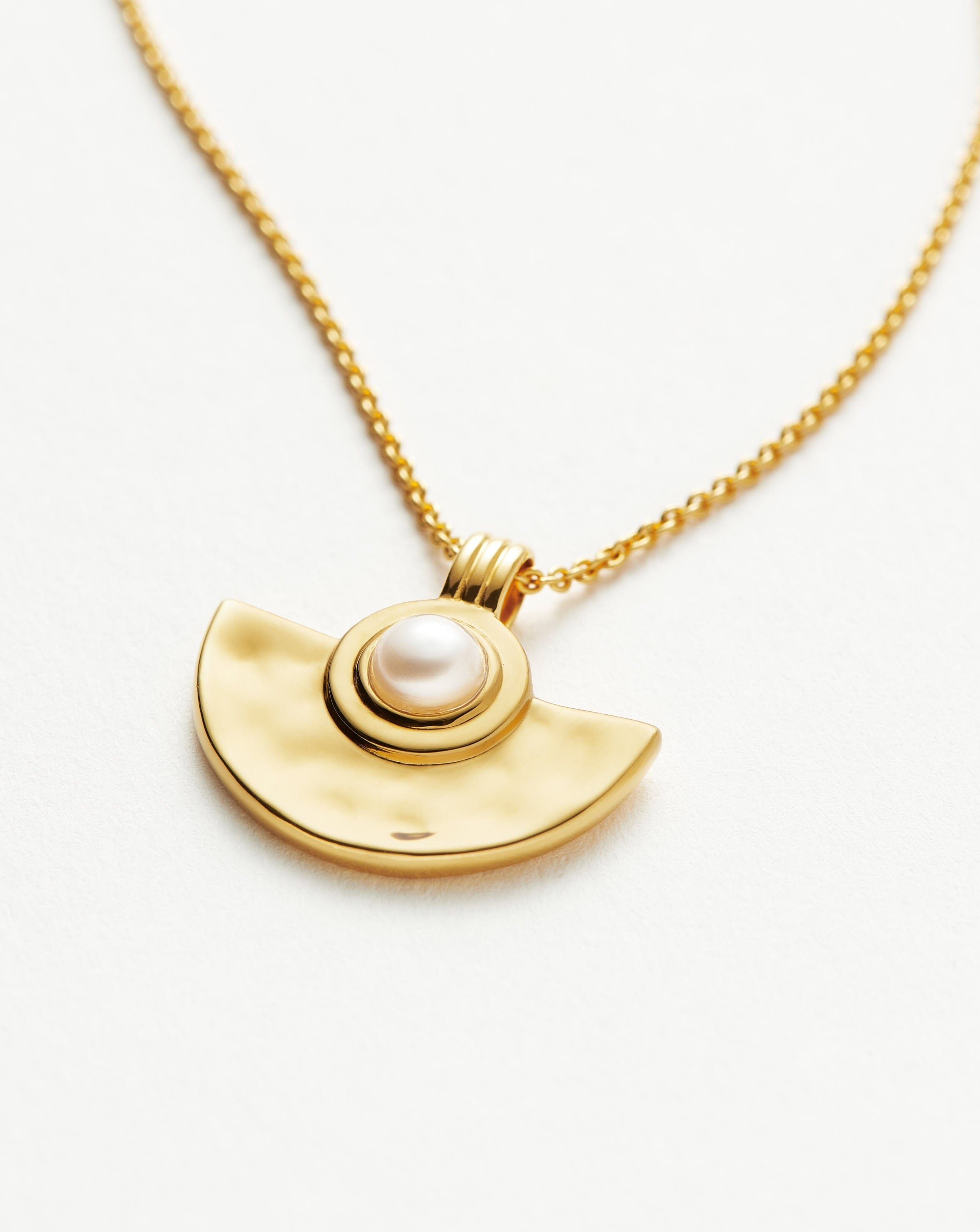 Zenyu Gemstone Fan Pendant Necklace Necklaces Missoma 