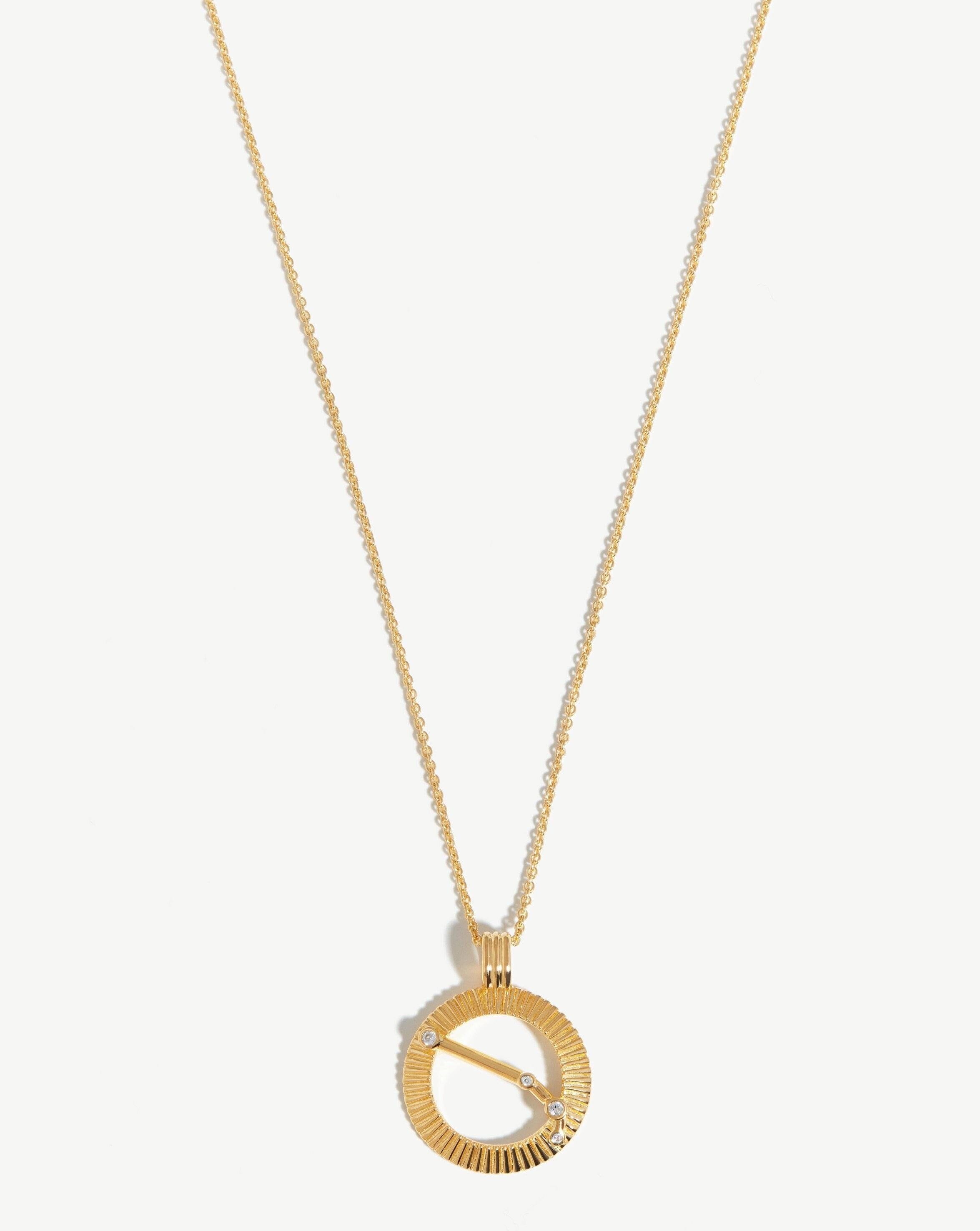 Zodiac Constellation Pendant Necklace - Aries | 18ct Gold Plated Vermeil/Aries Necklaces Missoma 