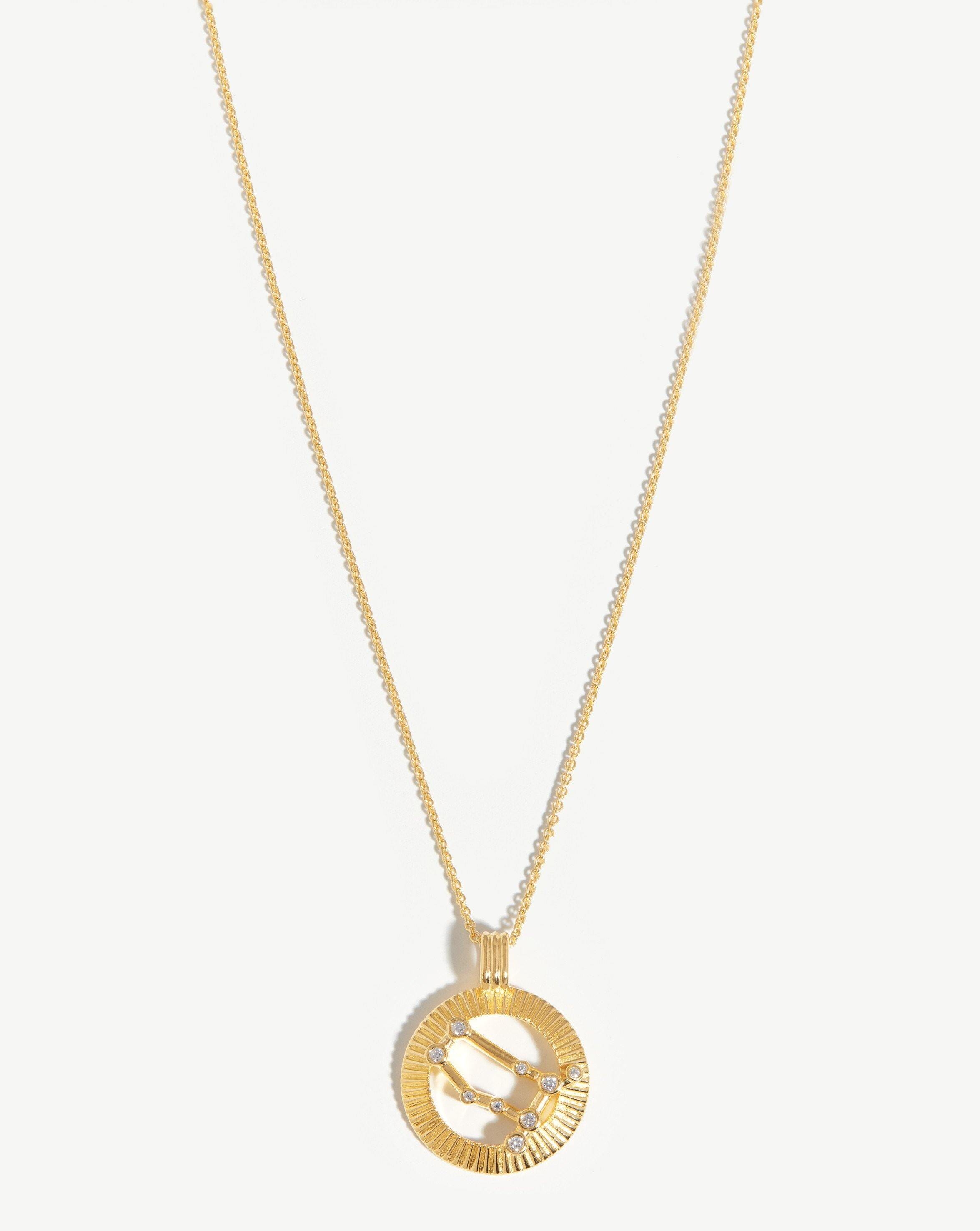Zodiac Constellation Pendant Necklace - Gemini | 18ct Gold Plated Vermeil/Gemini Necklaces Missoma 